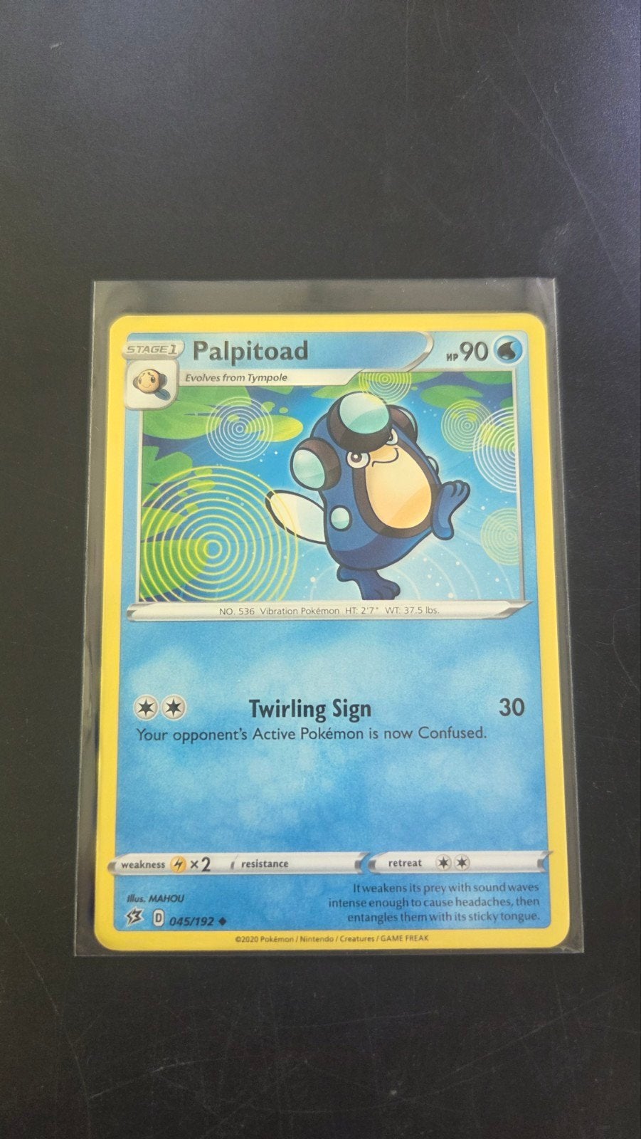 Palpitoad 045/192 Rebel Clash Pokémon Kaart, Verzenden, Zo goed als nieuw, Losse kaart