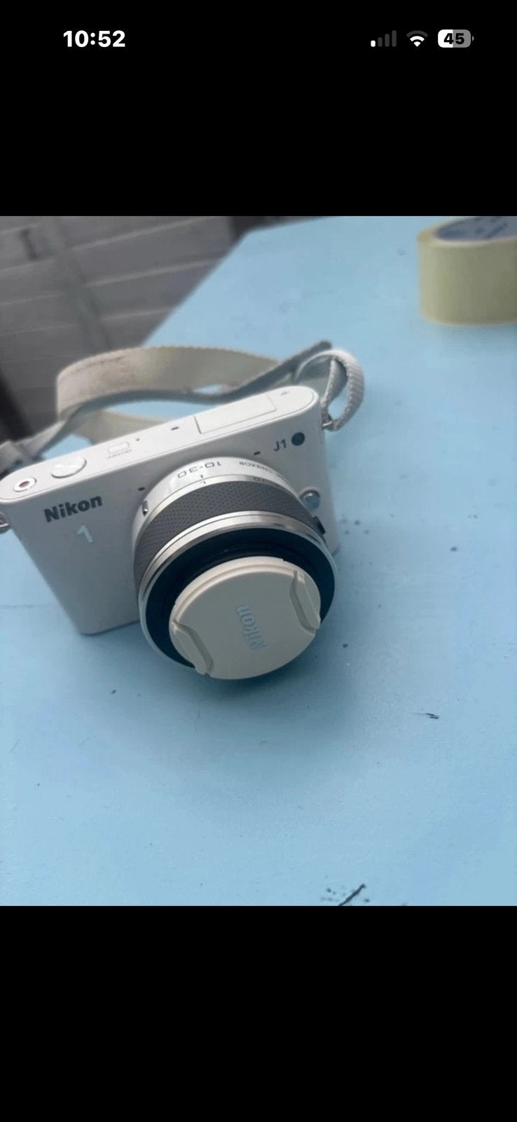 Nikon 1 J1 systeemcamera + 10-30mm lens – wit, Ophalen of Verzenden, Zo goed als nieuw, Ventilator