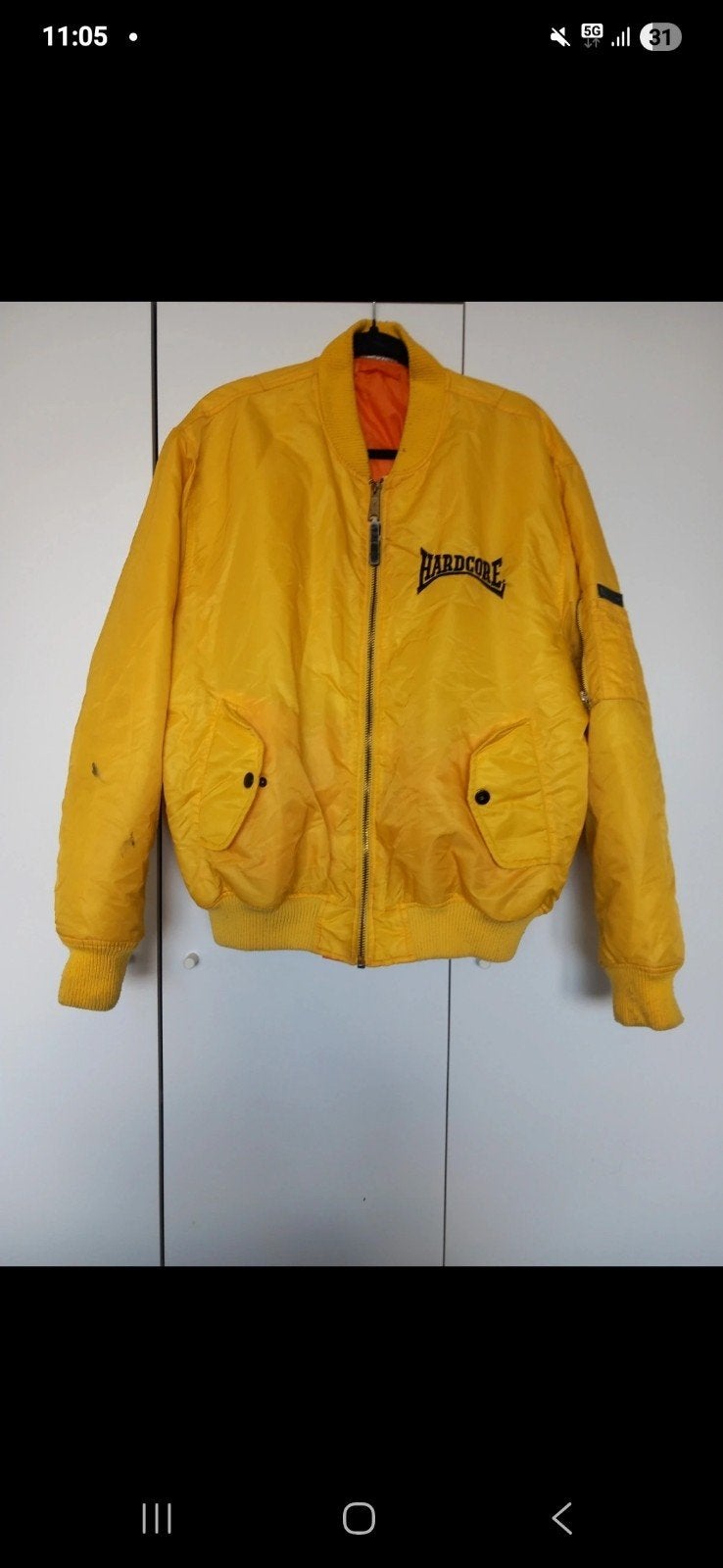 Hardcore Holland Bomberjack - Geel - Maat XL, Ophalen, Geel, Maat 56/58 (XL), Hardcore Holland