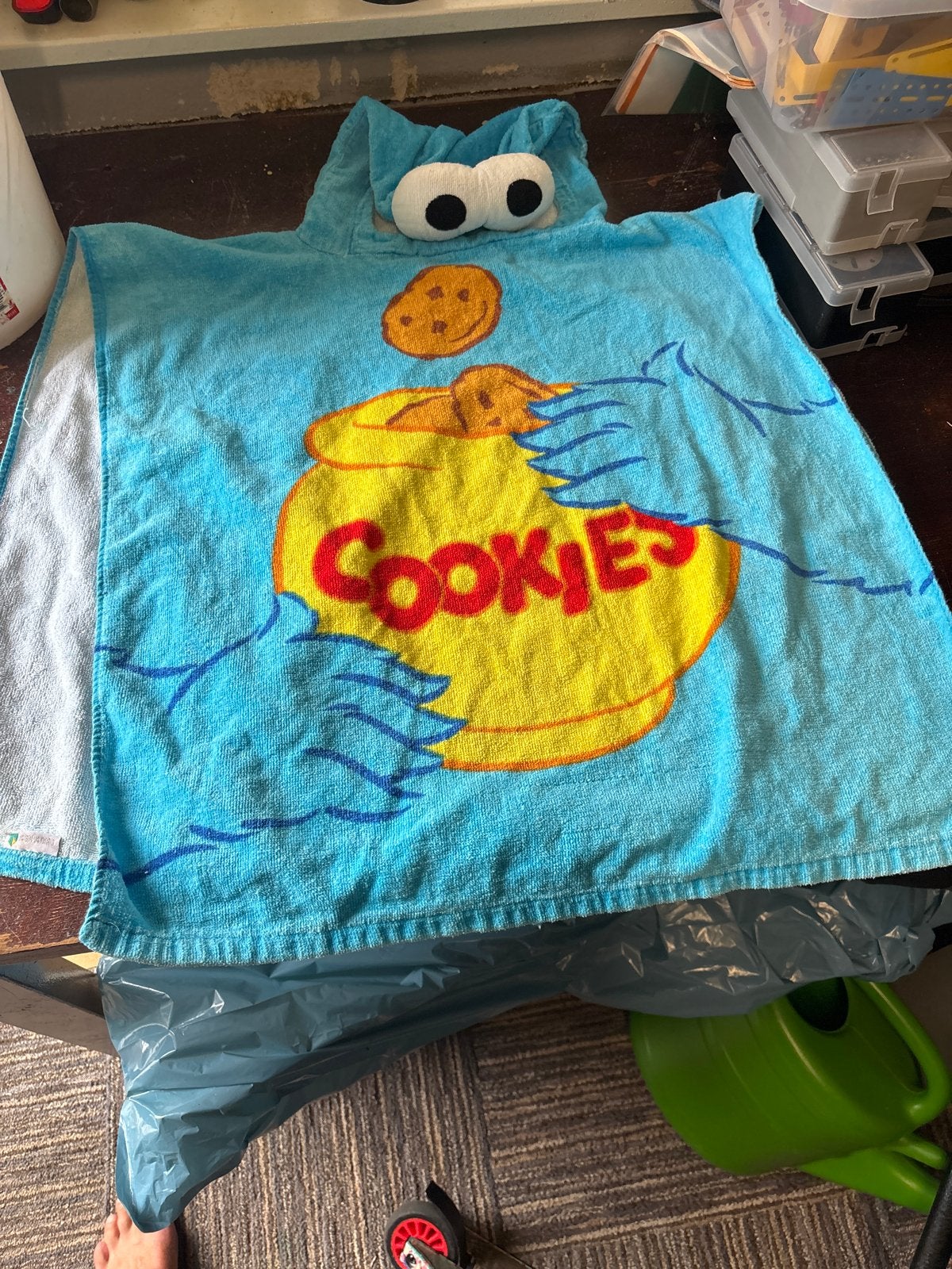 Sesamstraat Koekiemonster Poncho Handdoek, Ophalen, Gebruikt, Jongetje of Meisje