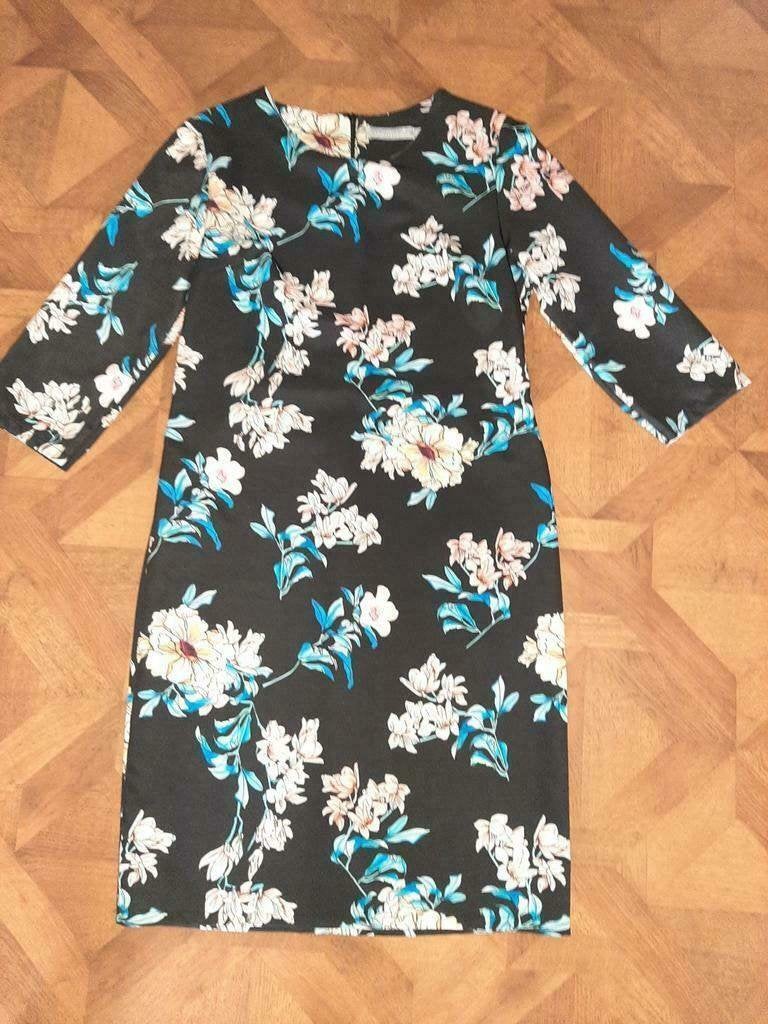 Mention jurk bloemen maat M/38, Kleding | Dames, Maat 38/40 (M), Overige kleuren, Zo goed als nieuw, Knielengte