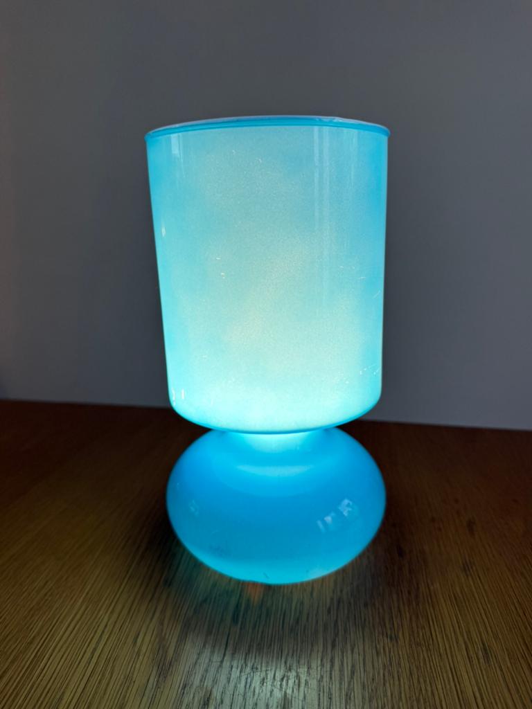 Vintage IKEA Klyka mushroomlamp - blauw 80s / 90s design, Vintage eighties ninties mushroom space age design, Ophalen of Verzenden