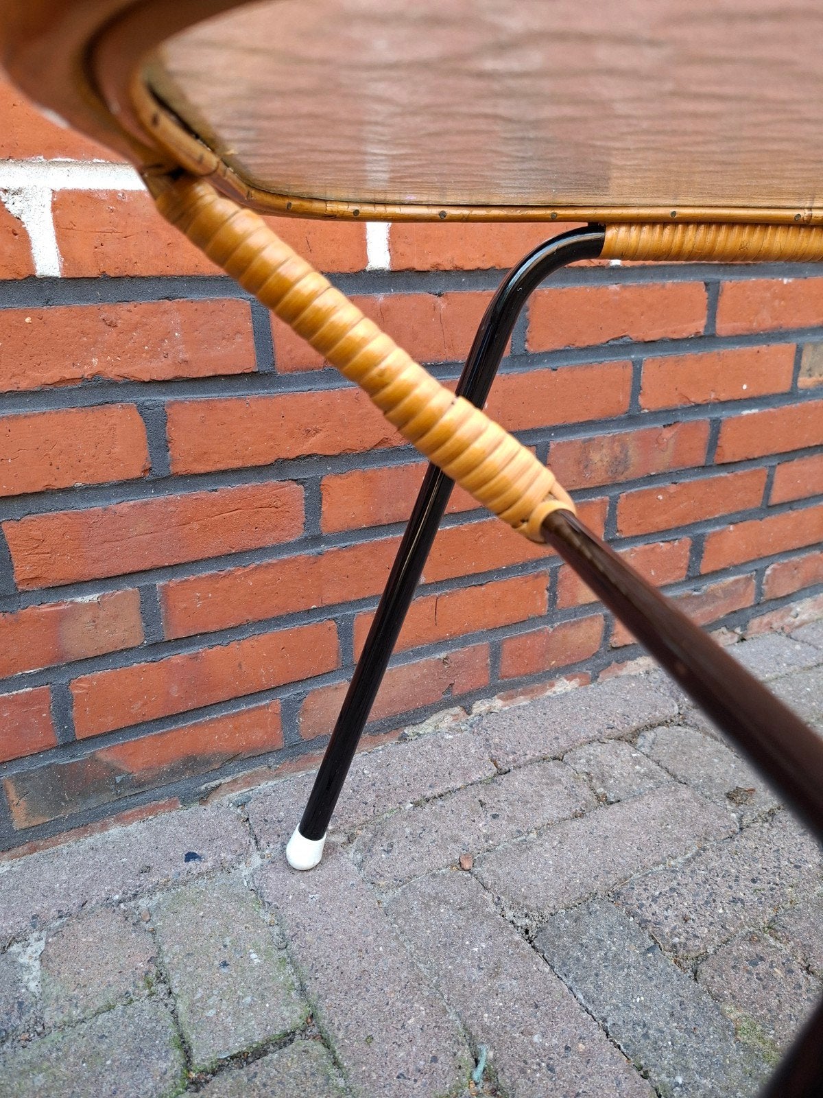 Rotan tafeltje Rohé Noordwolde, Overige materialen, 55 tot 75 cm, Zo goed als nieuw, Ophalen