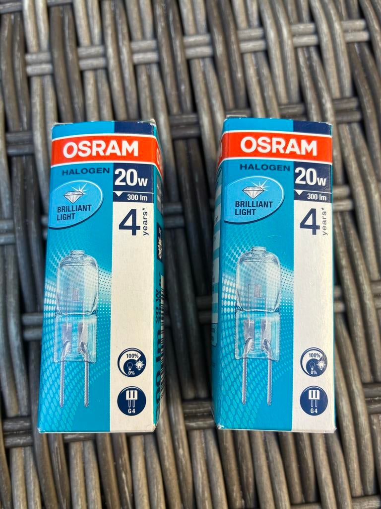 2x OSRAM HALOSTAR STARLITE Halogeenlamp G4 20W, Ophalen, Nieuw