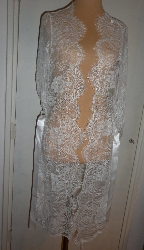 peignoir maat large, Kleding | Dames, Verzenden, Wit, Nachtkleding