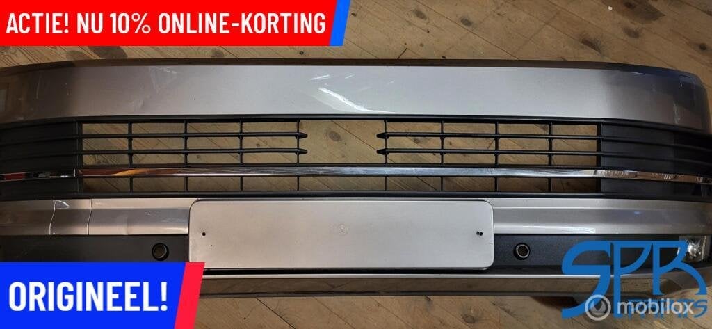 VOORBUMPER VW T6 TRANSPORTER MULTIVAN 7E5807221D LA1W Chroom, Auto-onderdelen, Gebruikt, Volkswagen, Ophalen of Verzenden, Volkswagen