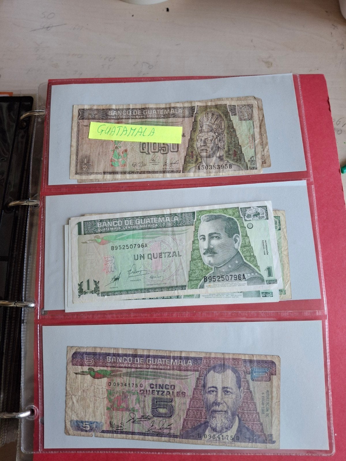 3 biljetten uit Guatemala - Diverse coupures, Ophalen of Verzenden, Midden-Amerika, Setje
