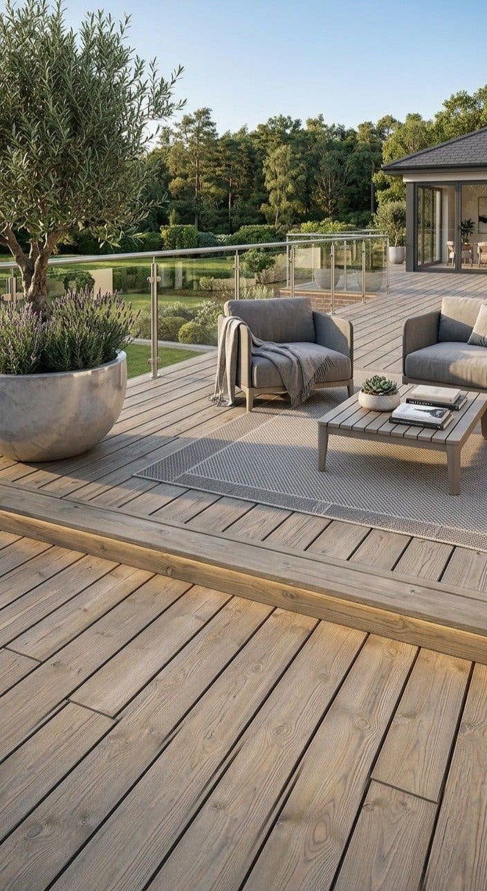 VLONDERPLANKEN TERRASPLANKEN 28X145MM 5.10M LANG TUINHOUT!, Tuin en Terras, Ophalen of Verzenden, Nieuw, Hout