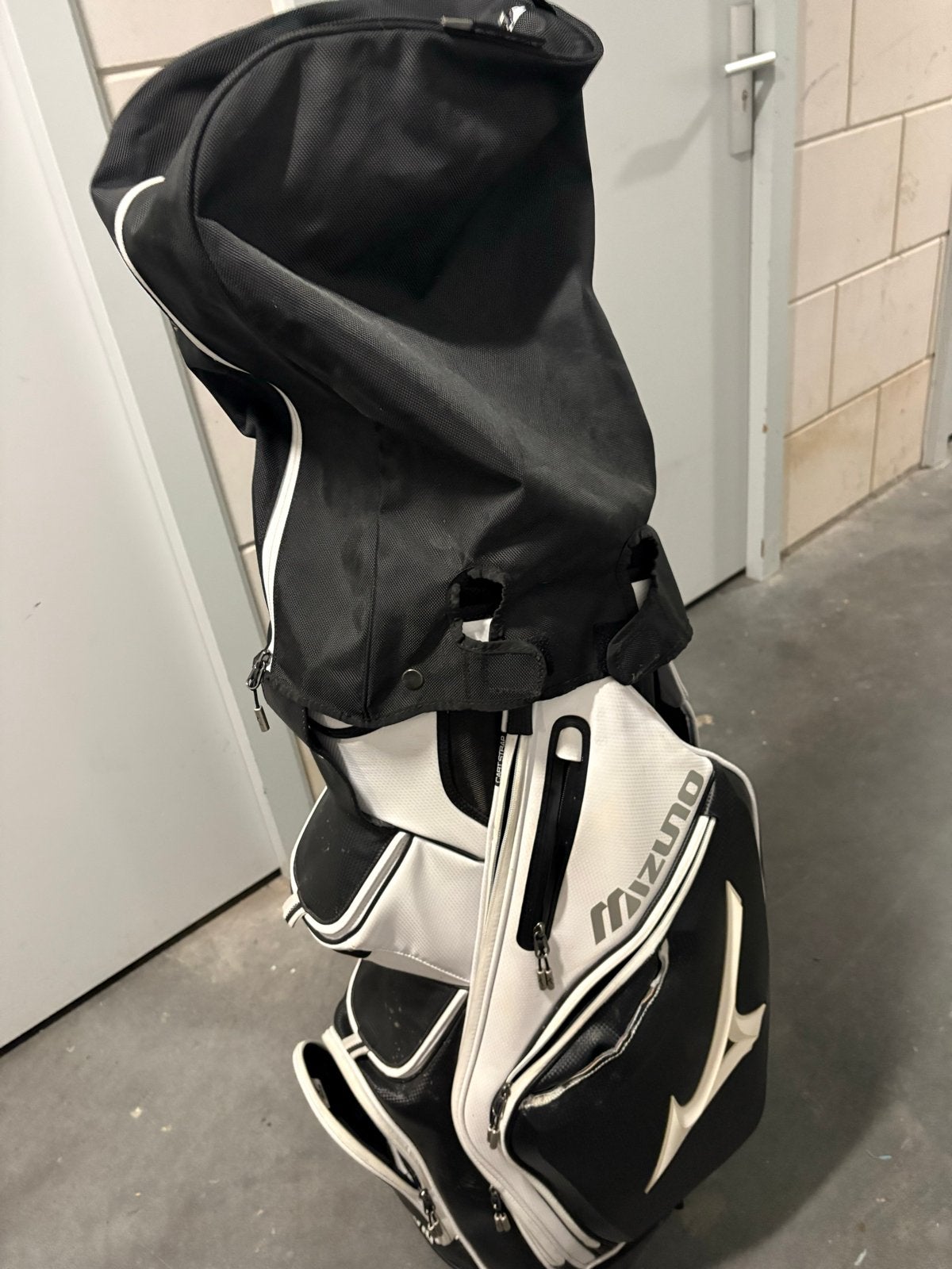 Mizuno Cartbag - Zwart/Wit Golf Tas, Ophalen of Verzenden, Gebruikt, Tas, Mizuno