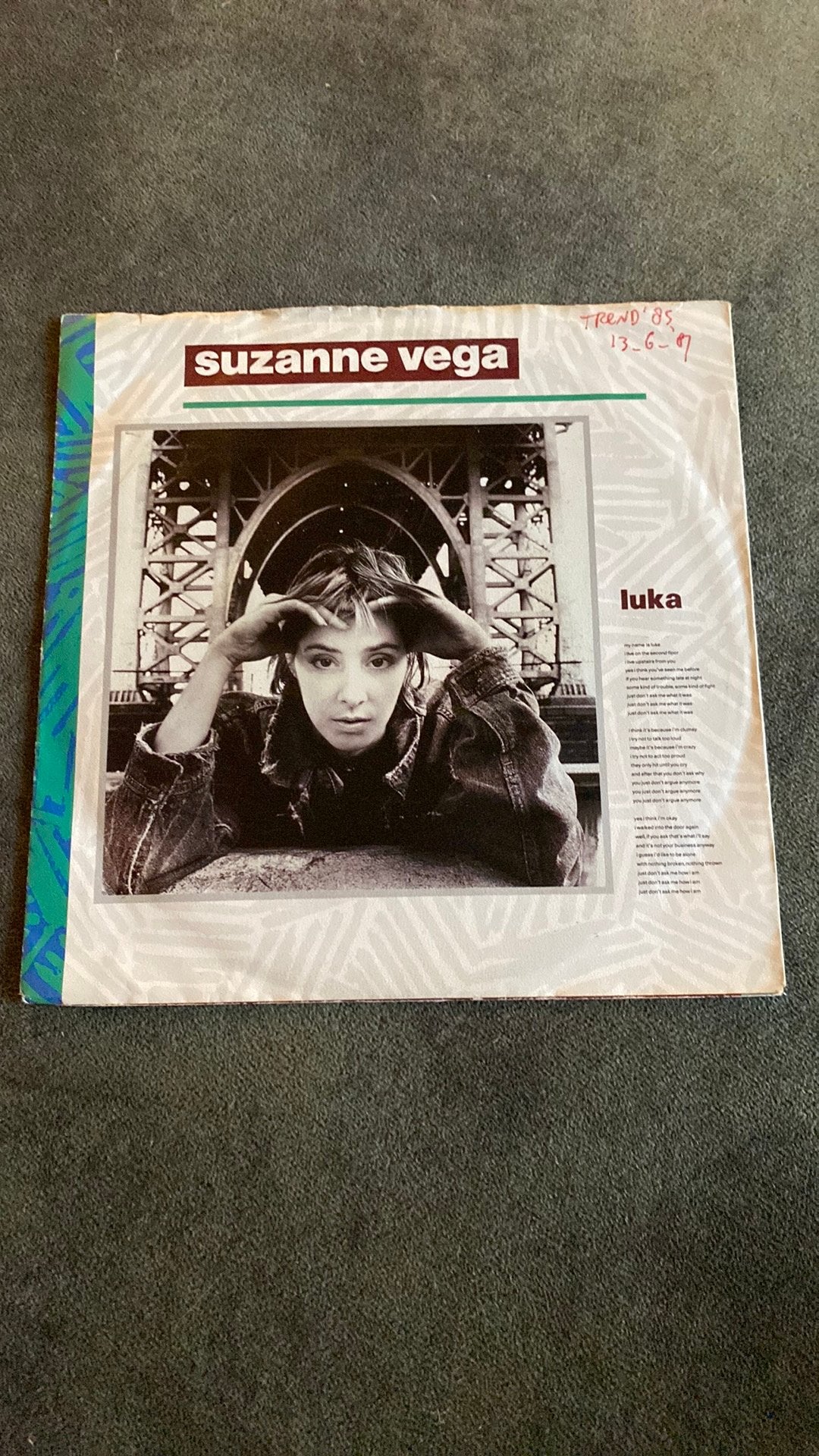 Vinyl single Suzanne Vega - Luka, Ophalen of Verzenden, Zo goed als nieuw, Pop