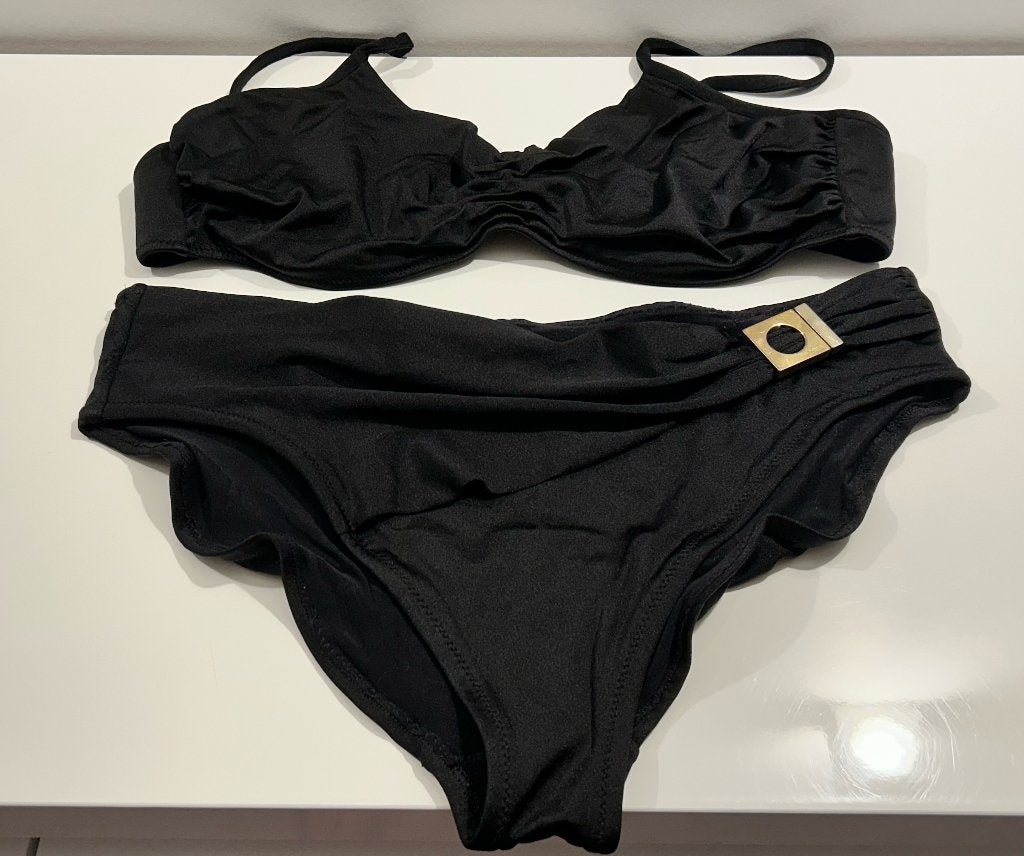 La Perla zwarte bikini met gouden accenten, Kleding | Dames, La Perla, Zwart, Ophalen of Verzenden, Bikini
