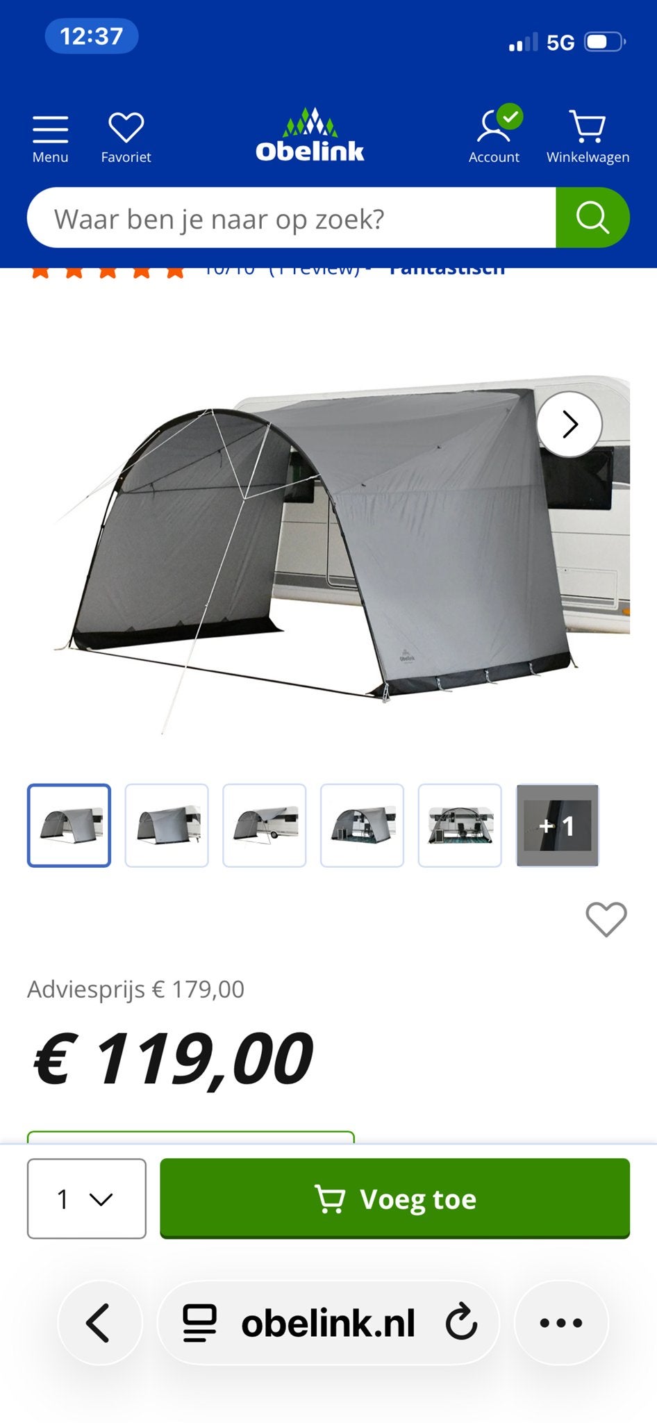 Zomerluifel voor caravan, Caravans en Kamperen, Ophalen of Verzenden, Zo goed als nieuw