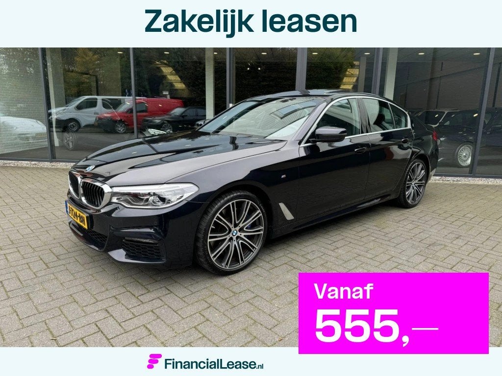 BMW 5 Serie 540i 340pk M-Sport,HUD,Schuifdak,Stoelkoeling,Le, Gebruikt, Bedrijf, 2998 cc, Lease