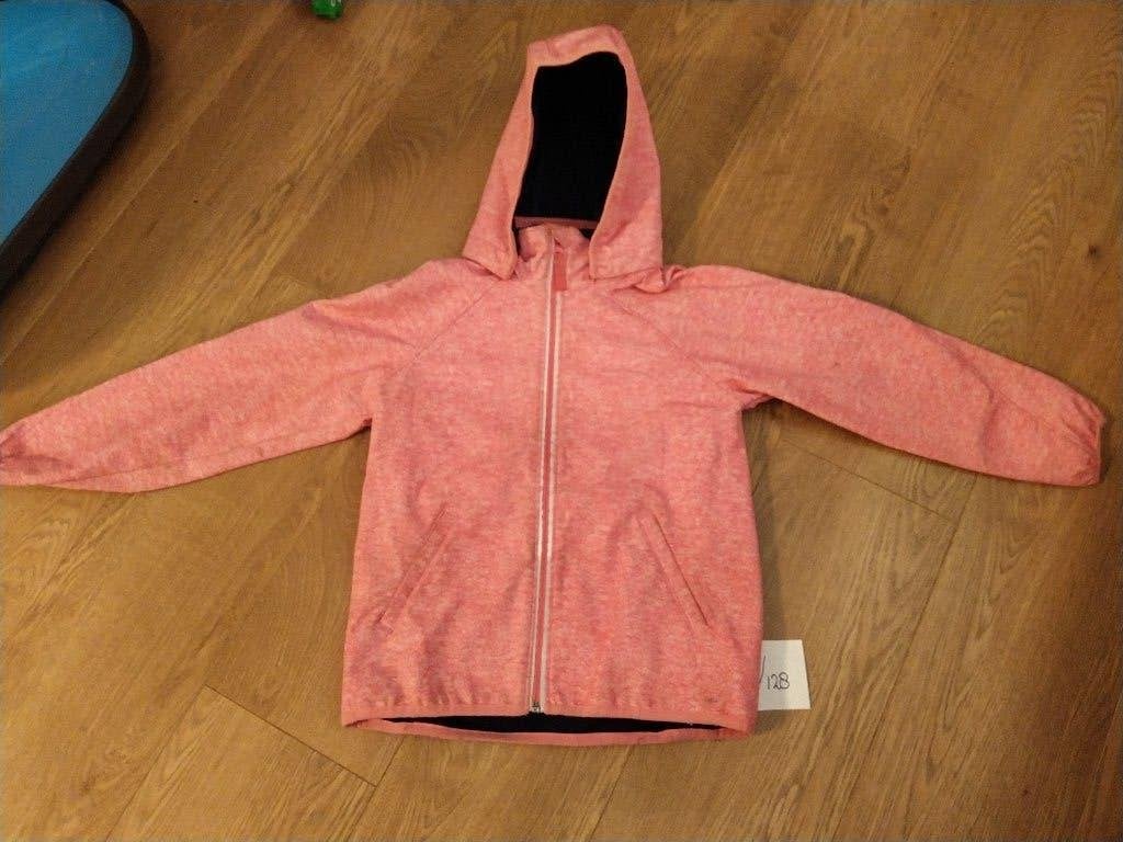 Soft shell jack / jas roze - maat 128, Kinderen en Baby's, Kinderkleding | Maat 128, Ophalen of Verzenden, Gebruikt, Meisje, Jas
