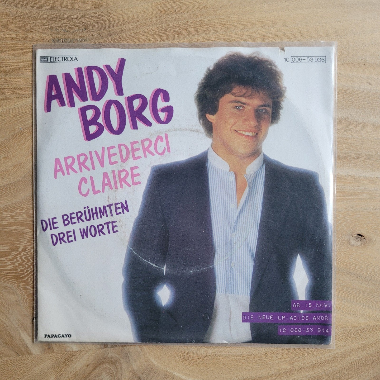 Andy Borg - Arrivederci Claire / Die Berühmten Drei Worte, Ophalen of Verzenden, Gebruikt