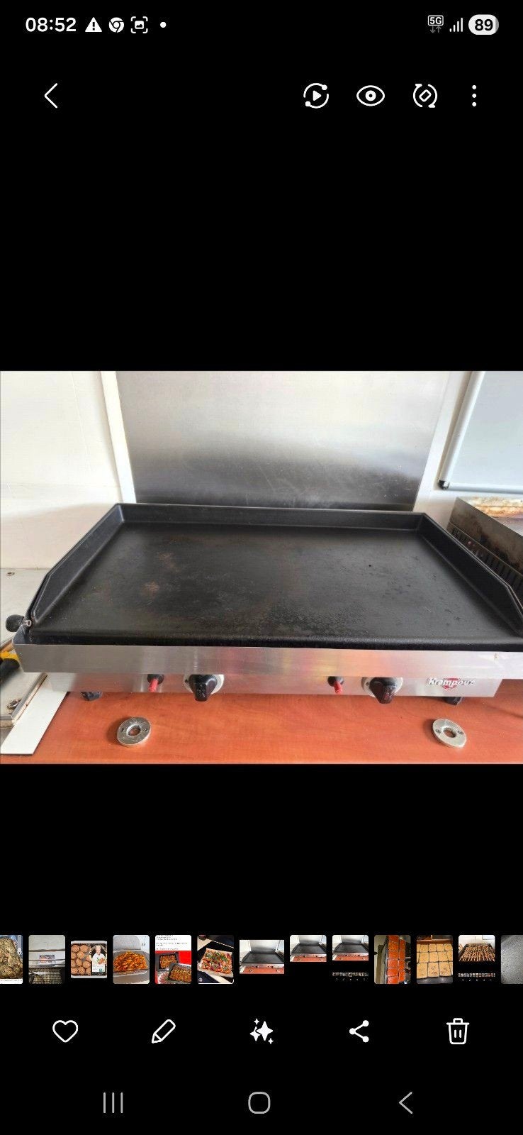 Professionele Horeca Bakplaat - Krampouz, Minder dan 45 cm, Horeca-oven, 60 cm of meer, Ophalen of Verzenden
