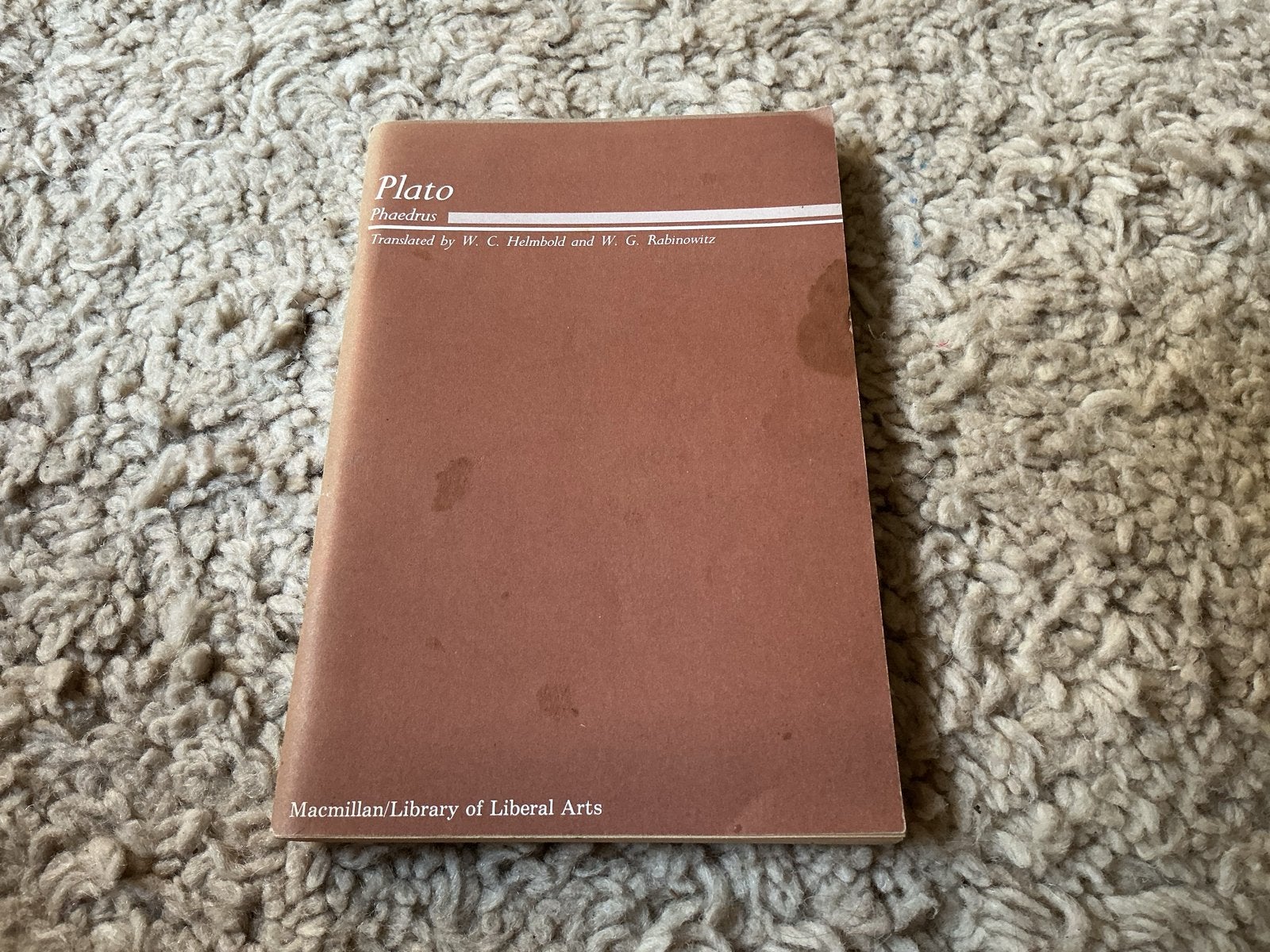 Plato - Phaedrus (Macmillan/Library of Liberal Arts) engels, Ophalen of Verzenden, Gelezen, Wereld overig