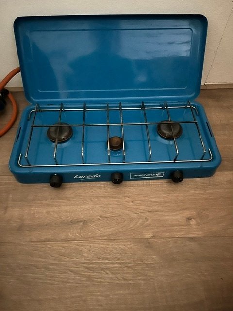 driepits camping gastoestel, Caravans en Kamperen, Ophalen, Gebruikt