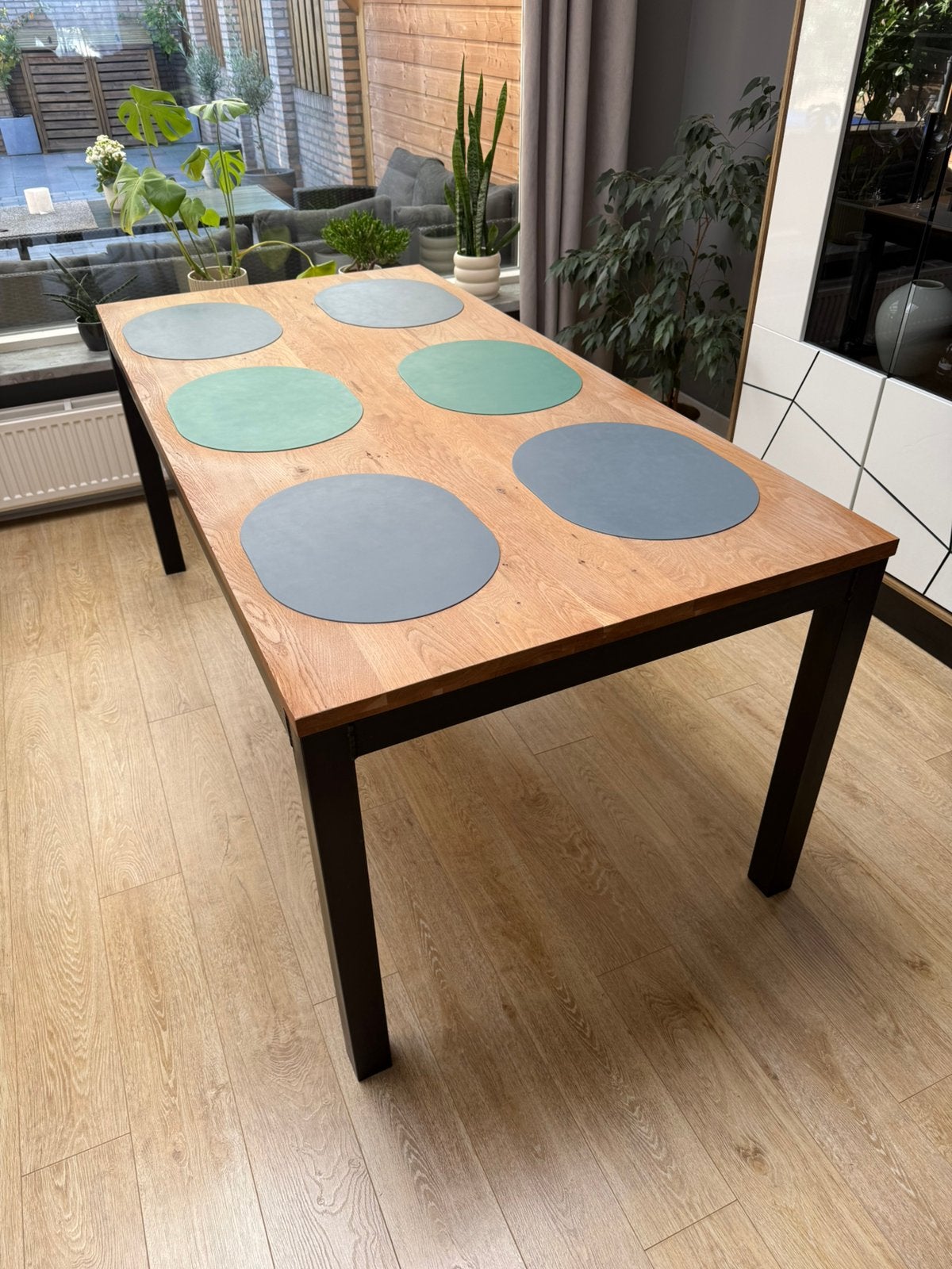 Eiken eettafel – 180 x 90 cm, Ophalen, 50 tot 100 cm, Zo goed als nieuw, 150 tot 200 cm