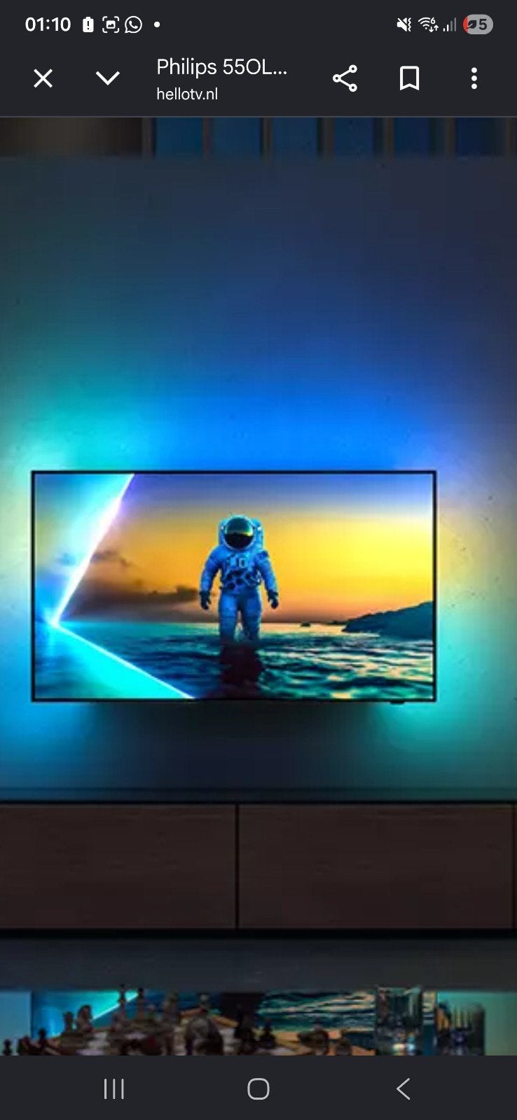 Philips 55OLED810 Ambilight (2025) - Nieuwstaat, Audio, Tv en Foto, Ophalen, Philips, Zo goed als nieuw, 100 cm of meer