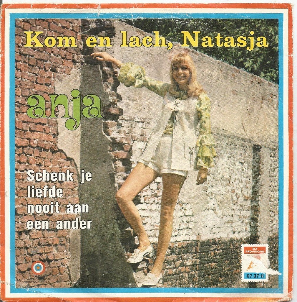 Anja – Kom En Lach, Natasja (1972), Gebruikt, Fotohoes, 7 inch, Ophalen of Verzenden