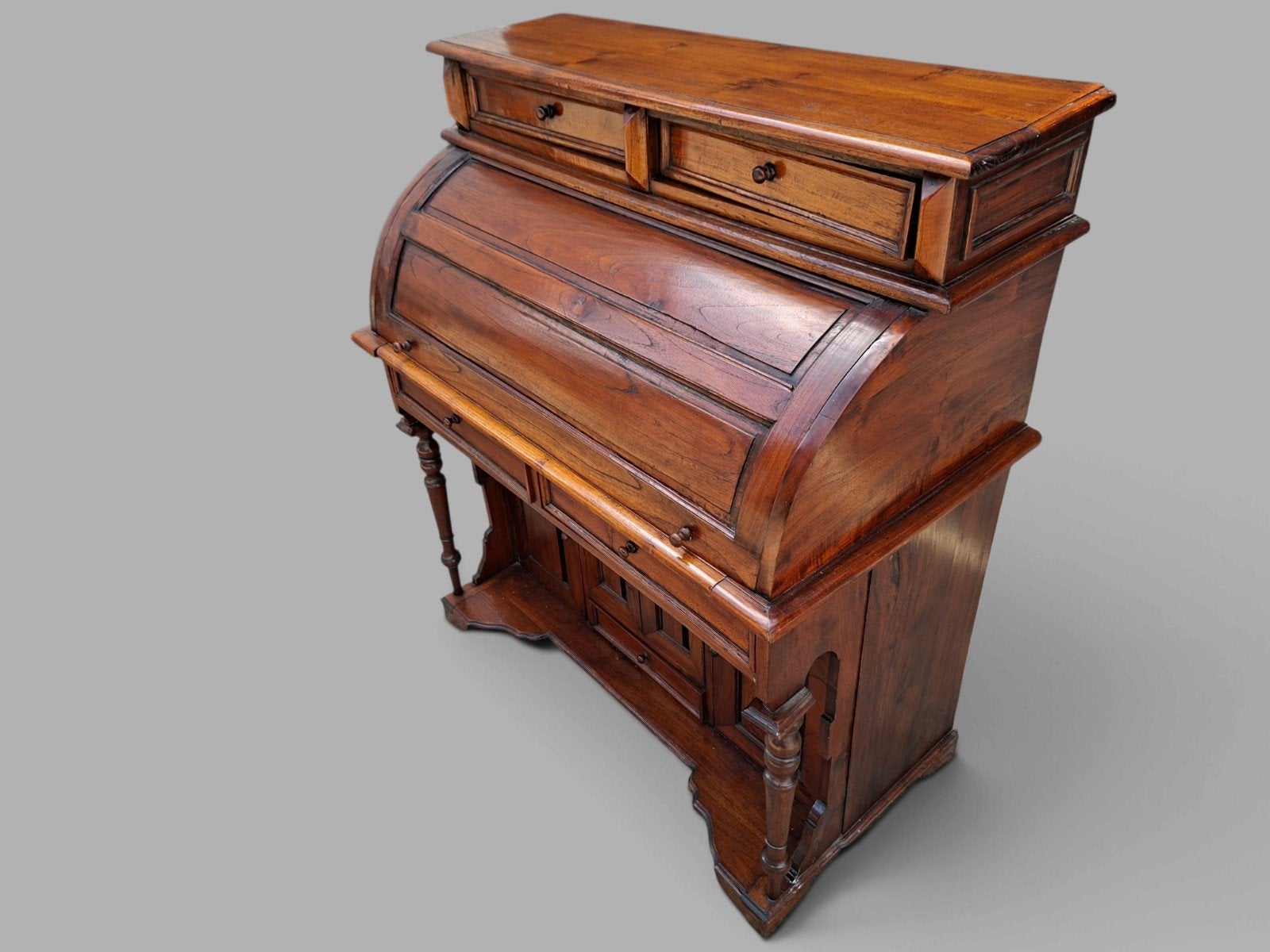 Antiek cilinderbureau,  rolluikbureau, secretaire, Huis en Inrichting, Ophalen of Verzenden