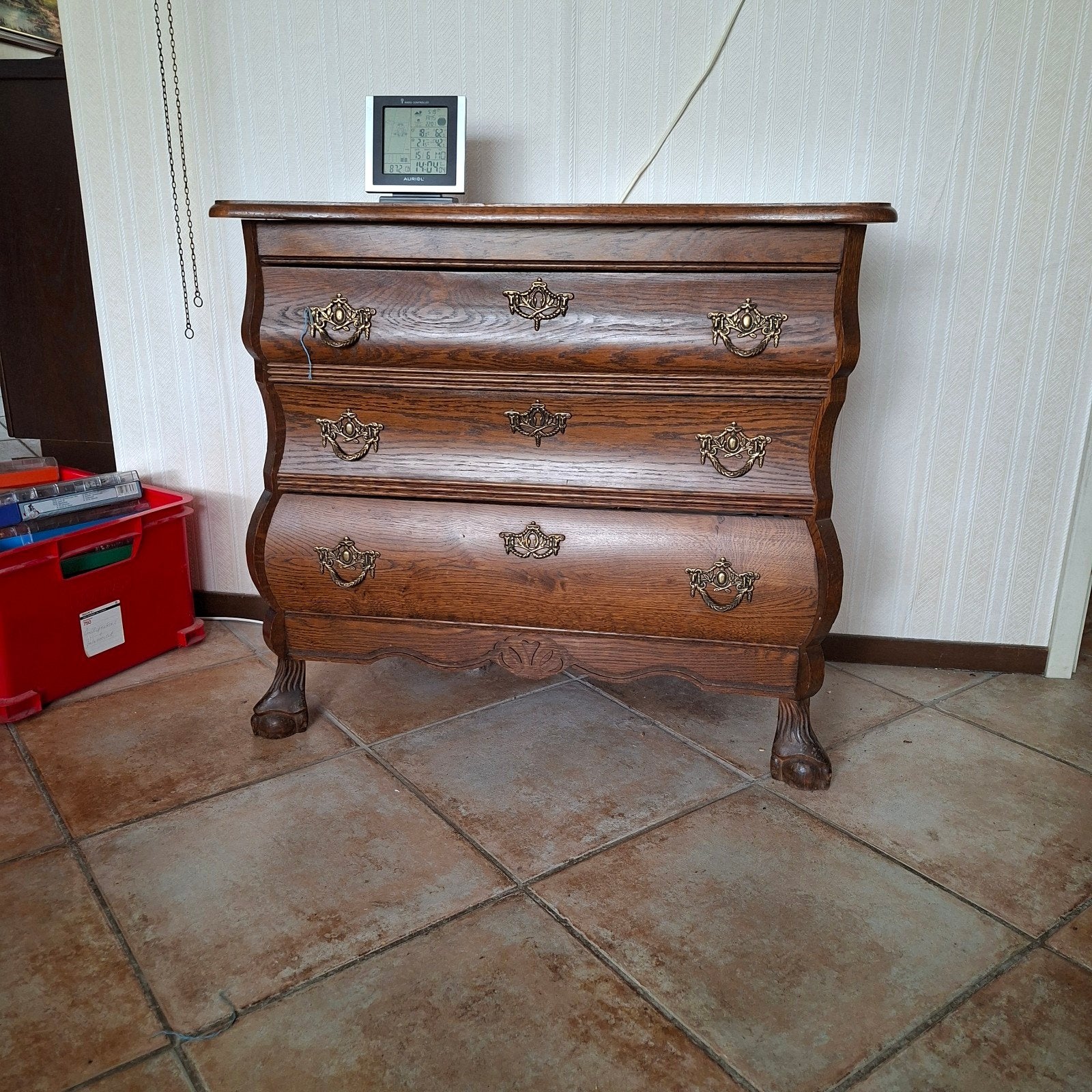 Antieke commode met lades - massief hout, Ophalen