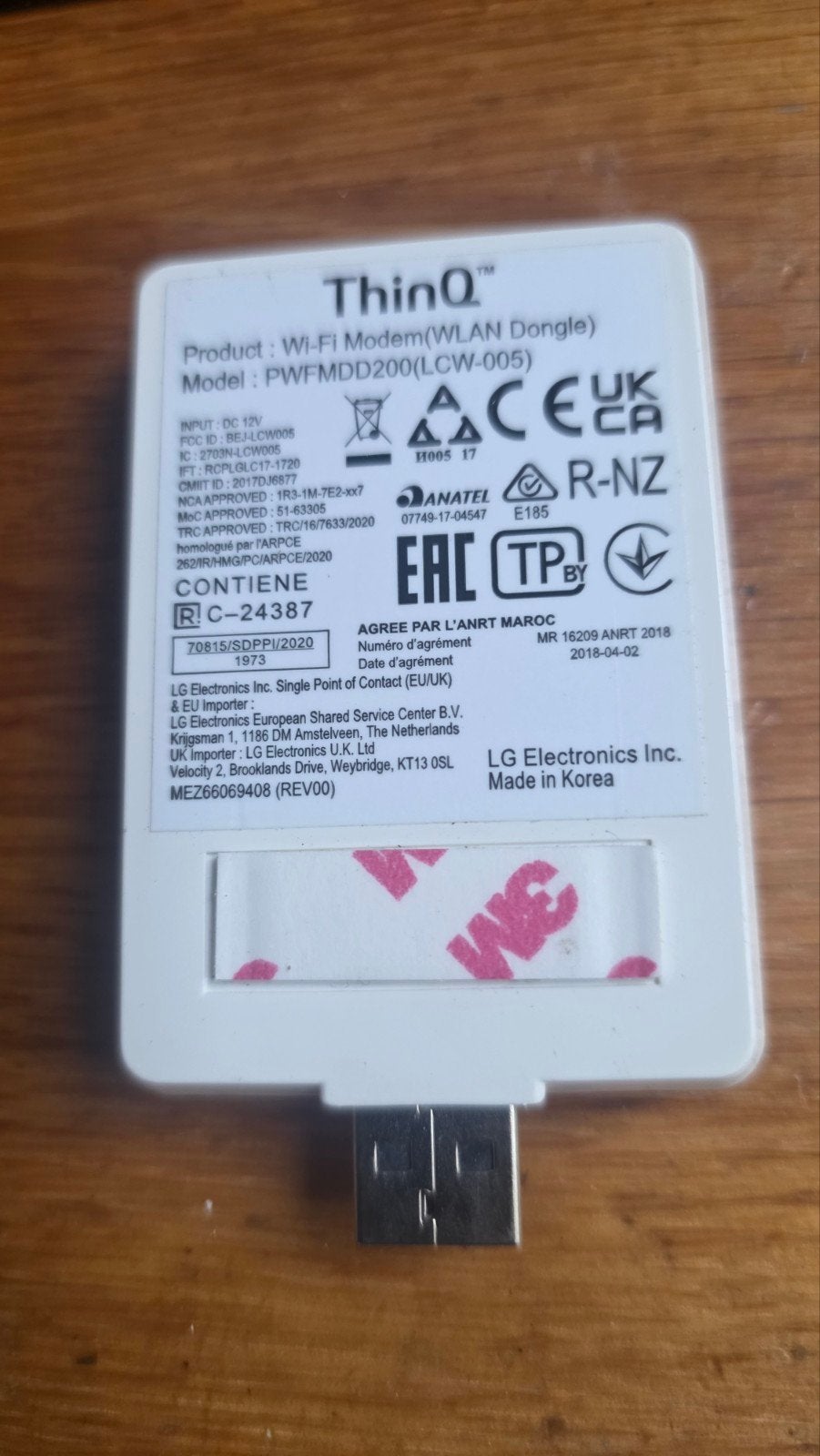 LG ThinQ WiFi modem om je warmtepomp of airco via mobiel, Ophalen of Verzenden, Zo goed als nieuw, Minder dan 60 cm, Minder dan 30 cm