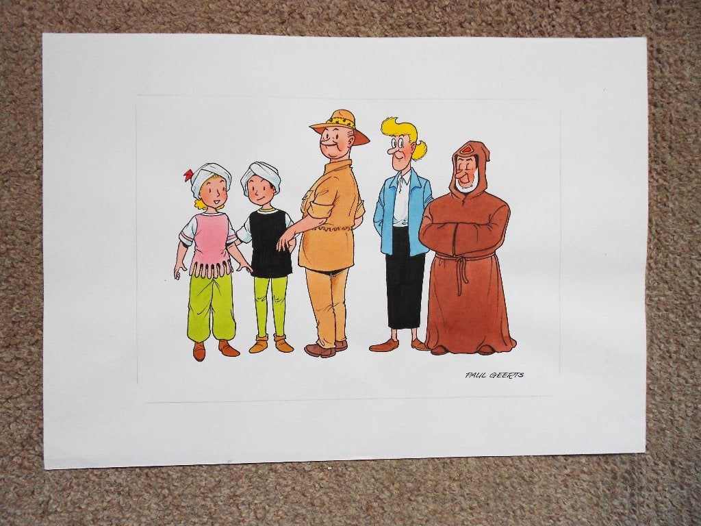 Suske en Wiske - originele ecoline tekening Paul Geerts, Boeken, Stripboeken, Eén stripboek, Ophalen of Verzenden, Nieuw, Willy Vandersteen / Paul Geerts
