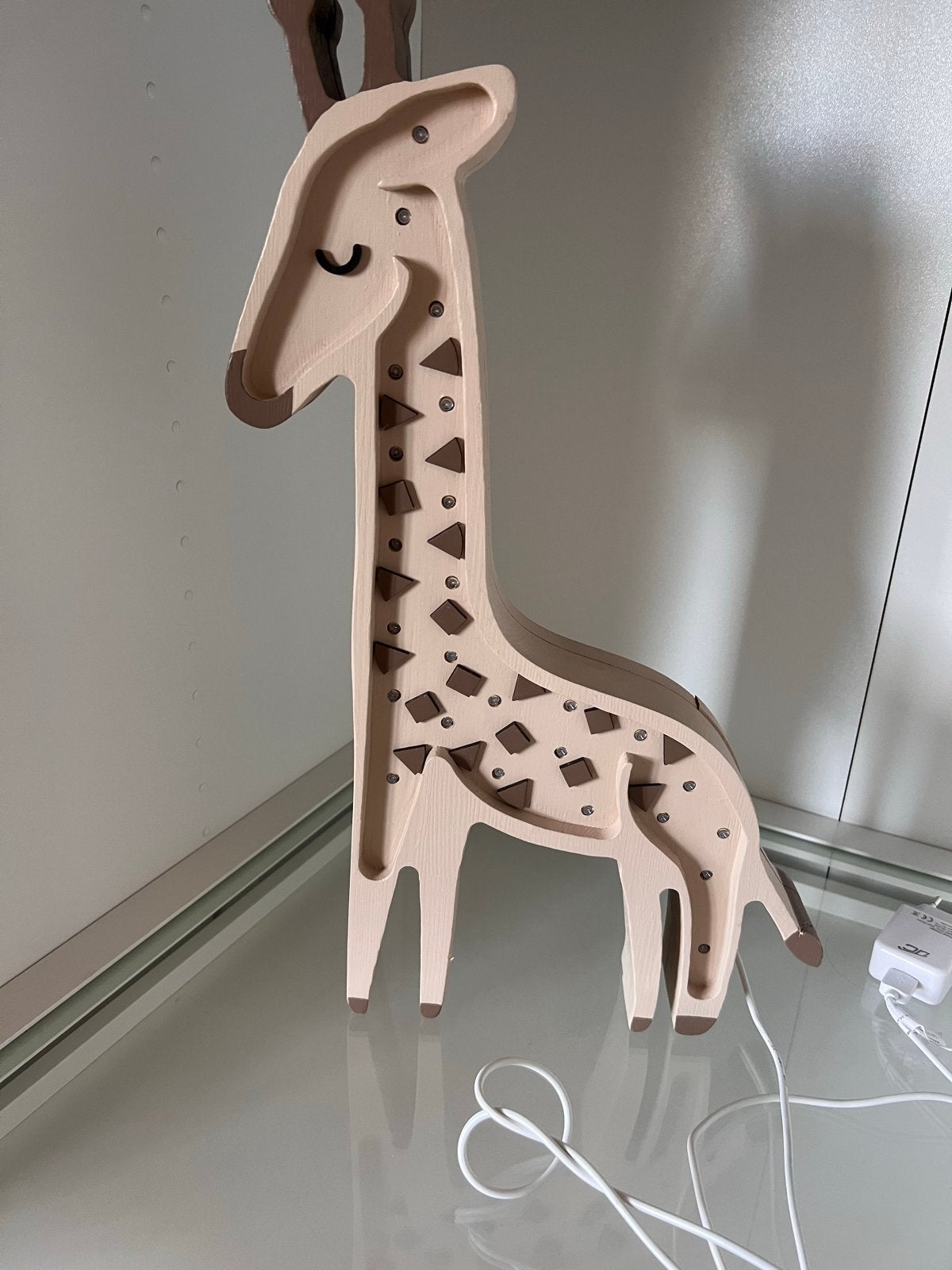 Little Lights Lamp Giraffe - Houten Nachtlampje, Beige, Gebruikt, Overige merken, Ophalen of Verzenden