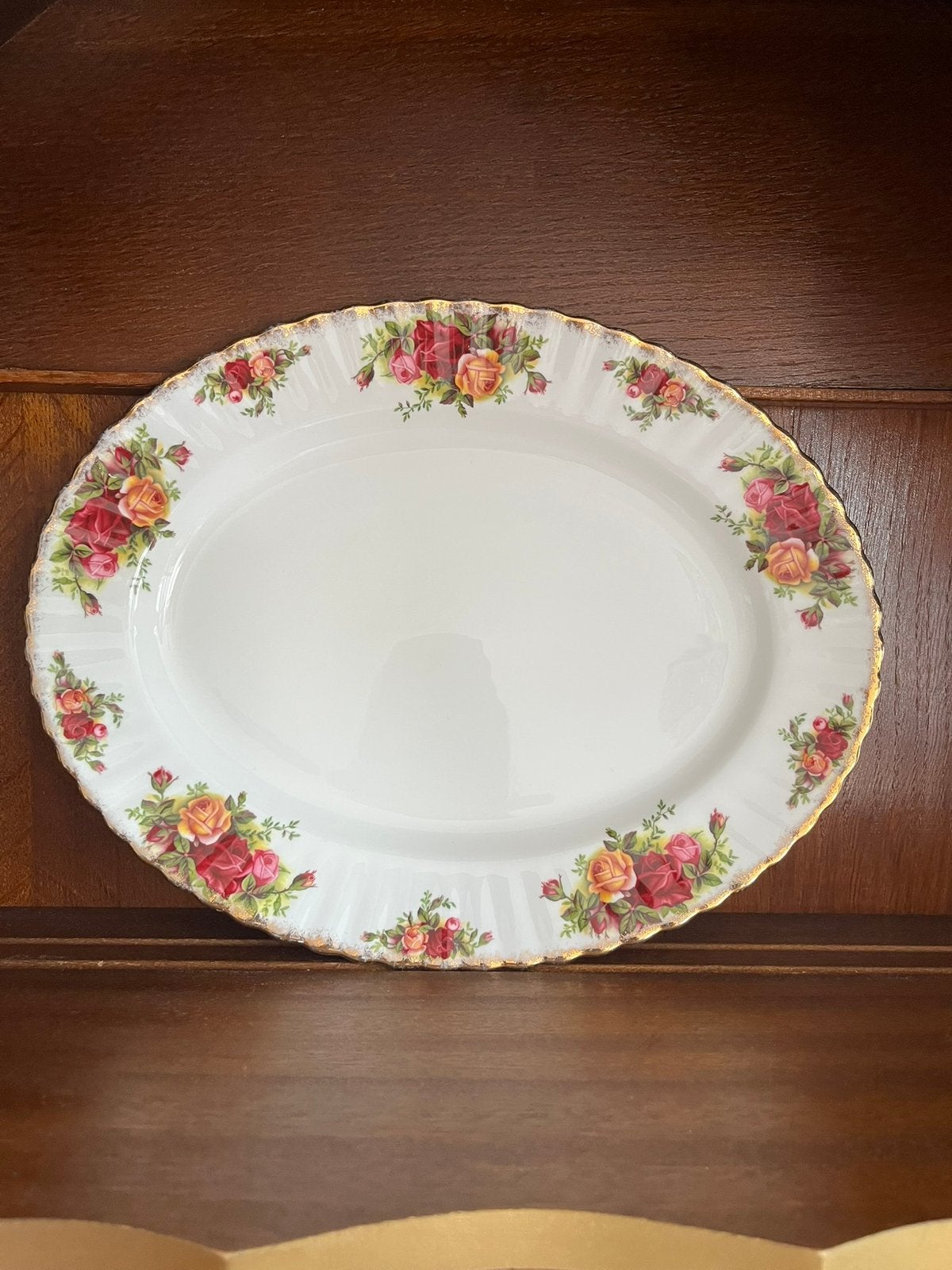 Royal Albert "Old Country Roses" Ovale schaal 33CM, Antiek en Kunst, Antiek | Servies compleet, Ophalen of Verzenden