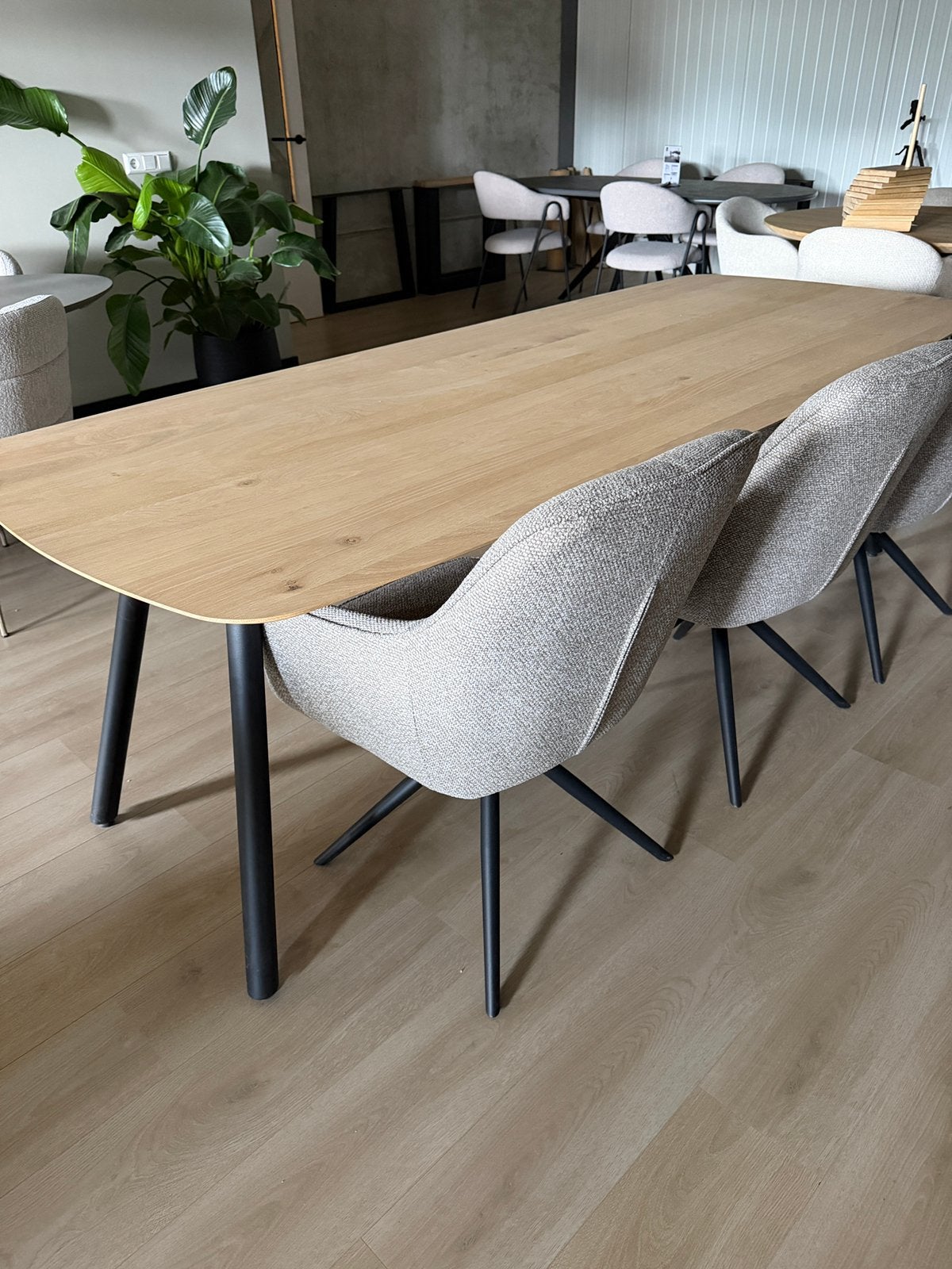 Eikenhouten eettafel Deens ovaal eiken tafel, Huis en Inrichting, Tafels | Eettafels, Ophalen, 100 tot 150 cm, 200 cm of meer