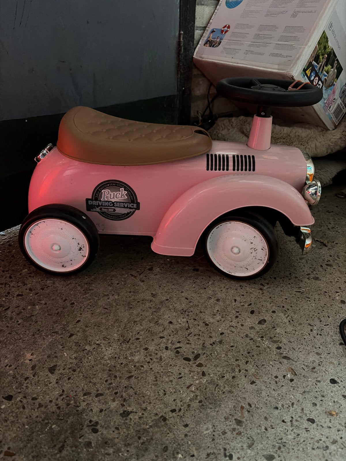 Roze Puck Loopauto - Vintage Stijl, Ophalen of Verzenden, Gebruikt, Loopvoertuig