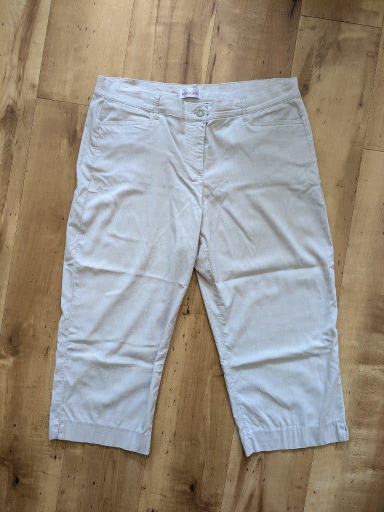 Capribroek Biaggini maat 44 zandkleurig, Kleding | Dames, Broeken en Pantalons, Biaggini, Beige, Maat 42/44 (L), Ophalen of Verzenden