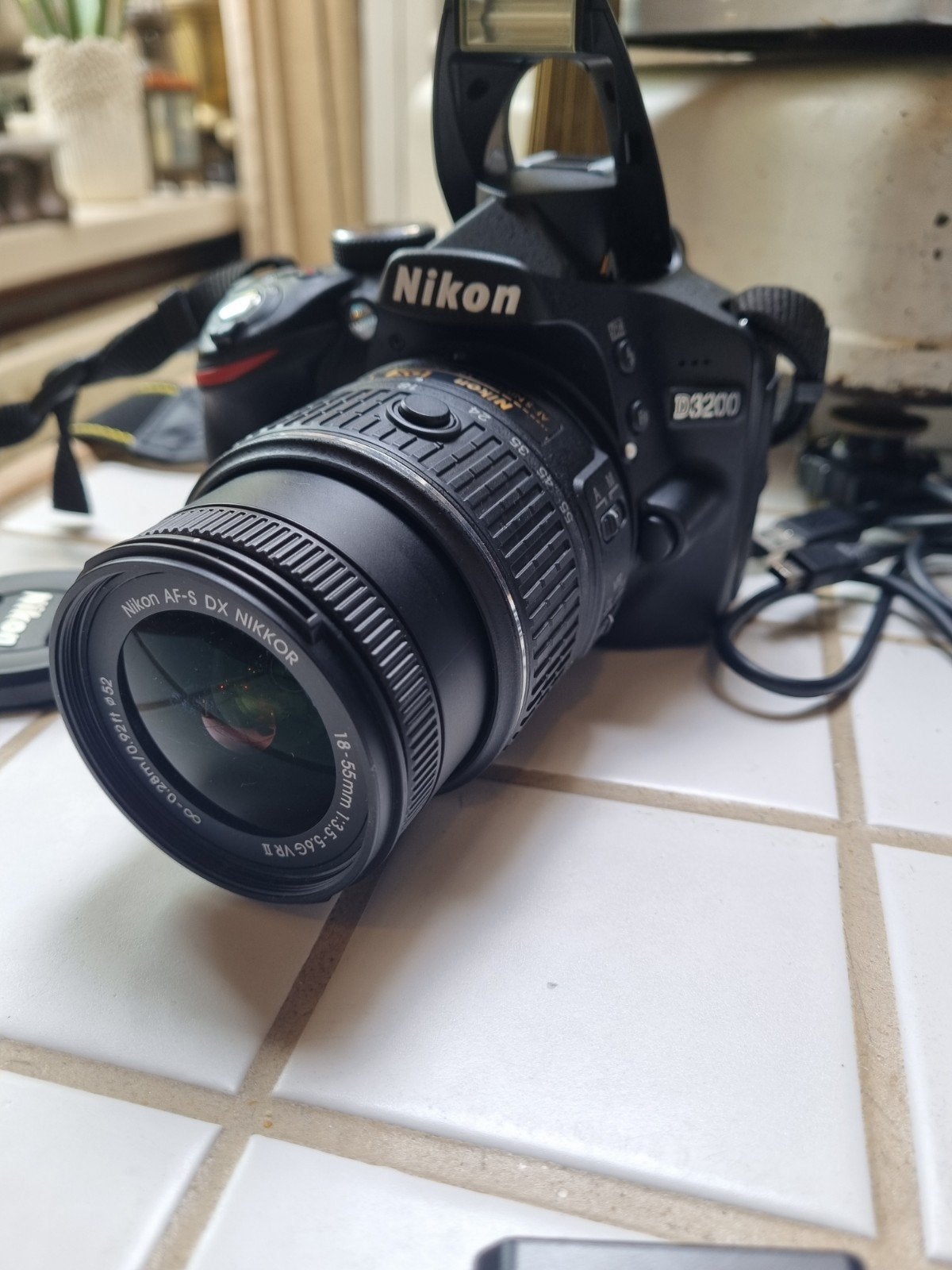 Nikon D3200 , 2 accu's en tas VASTE PRIJS, Ingebouwde flitser, Spiegelreflex, Geheugenkaart, Ophalen of Verzenden