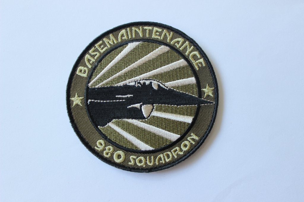 patch f-16 base maintenance 980 sqn vlb Woensdrecht, Verzenden, Zo goed als nieuw, Patch, Badge of Embleem