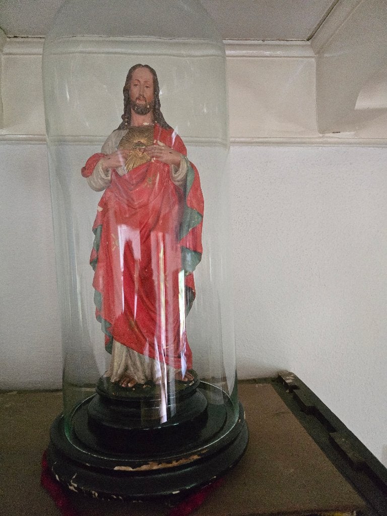 Jezus beeld in stolp, Antiek en Kunst, Antiek | Religie, Ophalen