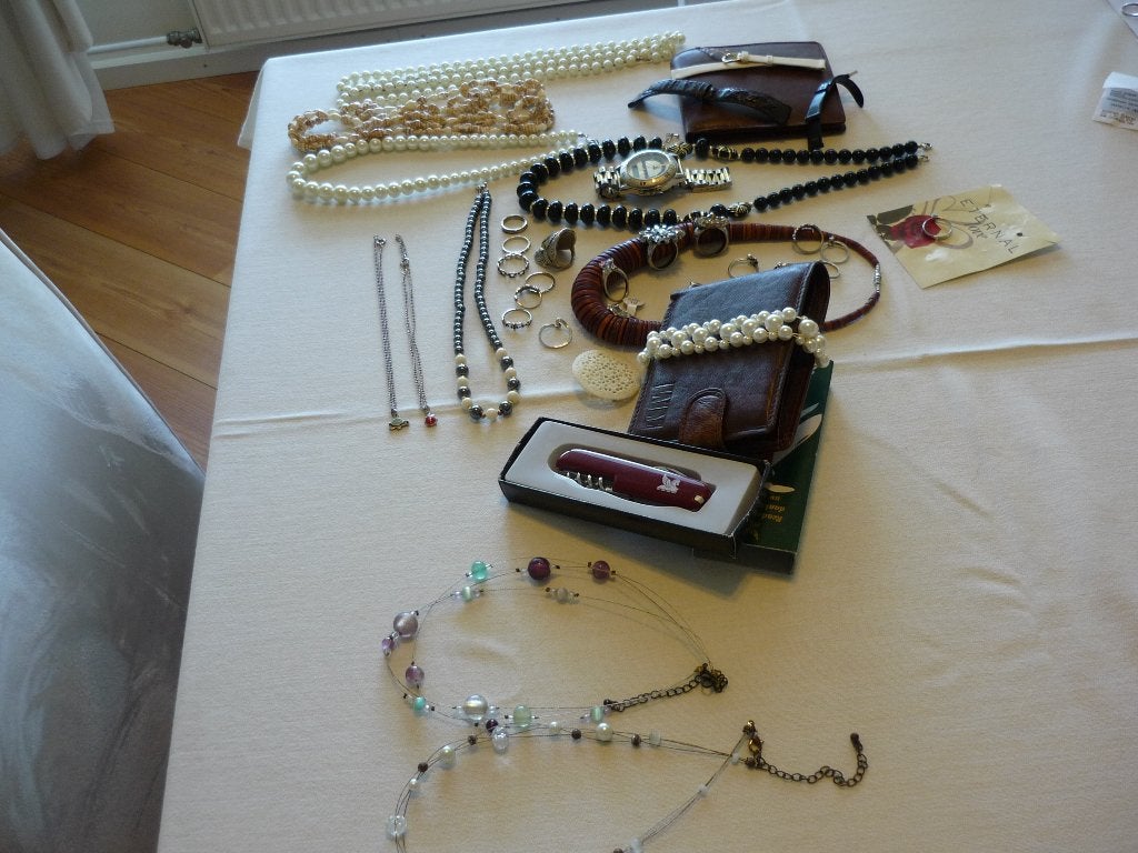 Vintage partij van prachtige sieraden, Verzenden, Overige materialen, Ketting, Met edelsteen