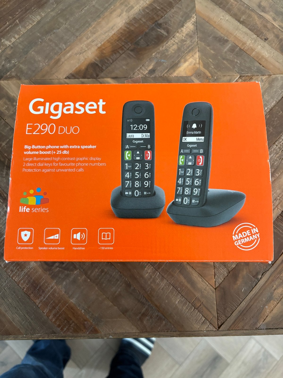 Gigaset E290 DUO - Draadloze telefoon met grote knoppen, Telecommunicatie, Ophalen, Zo goed als nieuw, 2 handsets