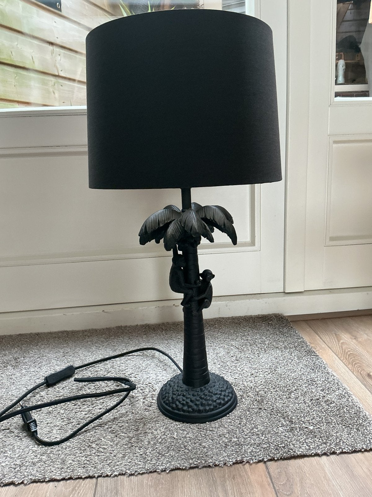 2 dezelfde staande lampen met kap, Kunststof, Gebruikt, E14 (klein), Schemerlamp