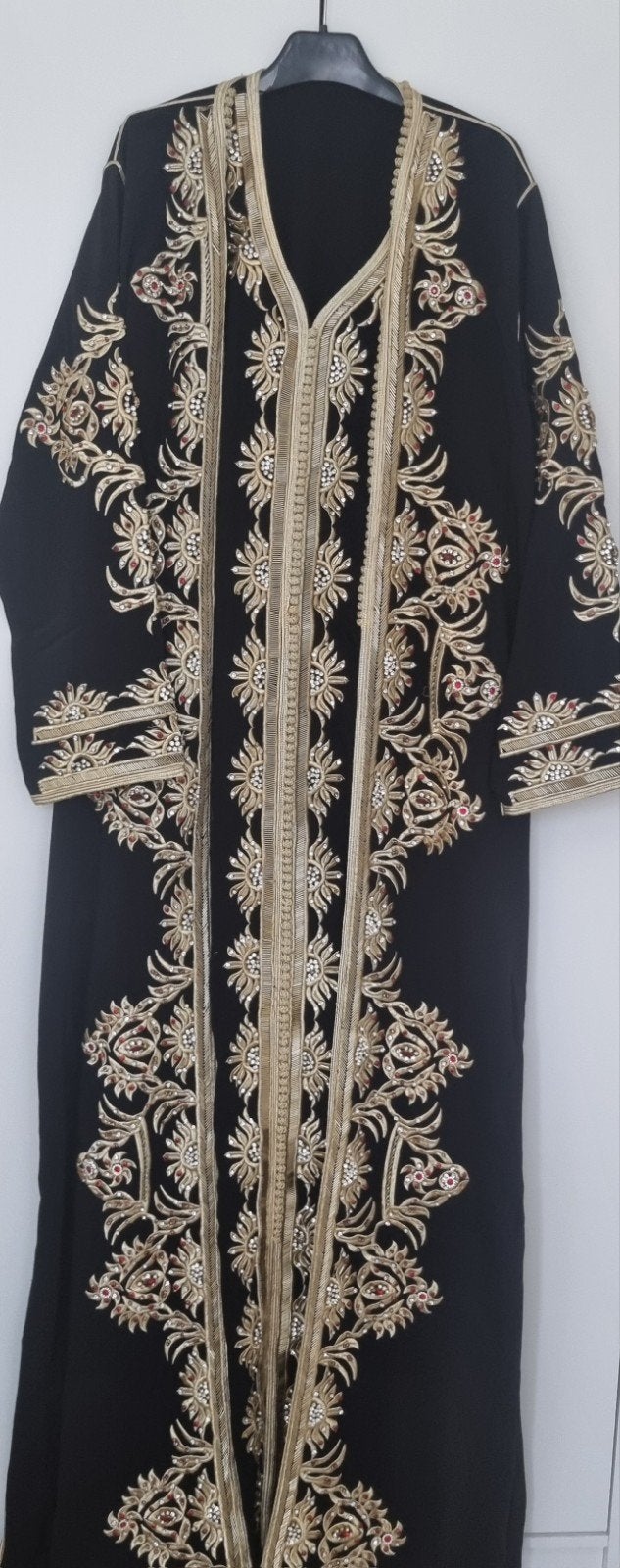 Prachtige Zwarte takchita, marokkaanse jurk, Kleding | Dames, Maat 38/40 (M), Overige typen, Zwart, Ophalen of Verzenden