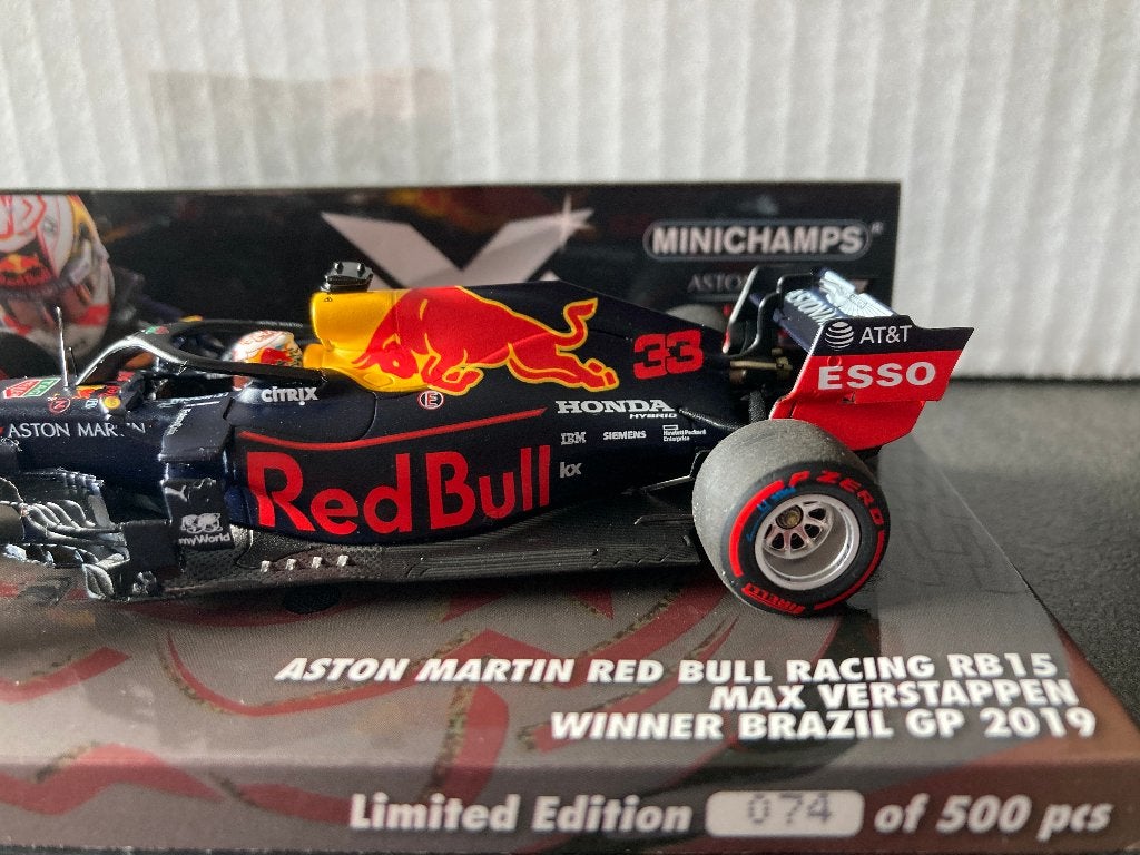 ✅ Max Verstappen 1:43 editie 56 Winner Brazil GP 2019 RB15, Ophalen of Verzenden, Nieuw, Formule 1