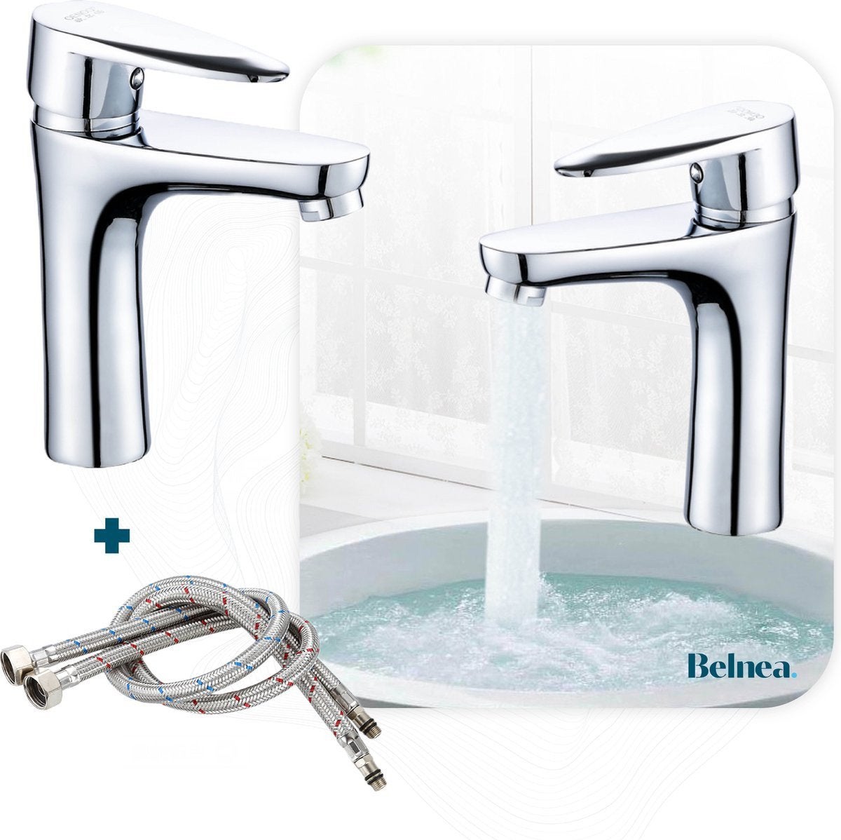 Belnea Wastafelkraan Anatomic - Chroom - Badkamerkraan, Ophalen of Verzenden, Nieuw, Chroom, Wastafel