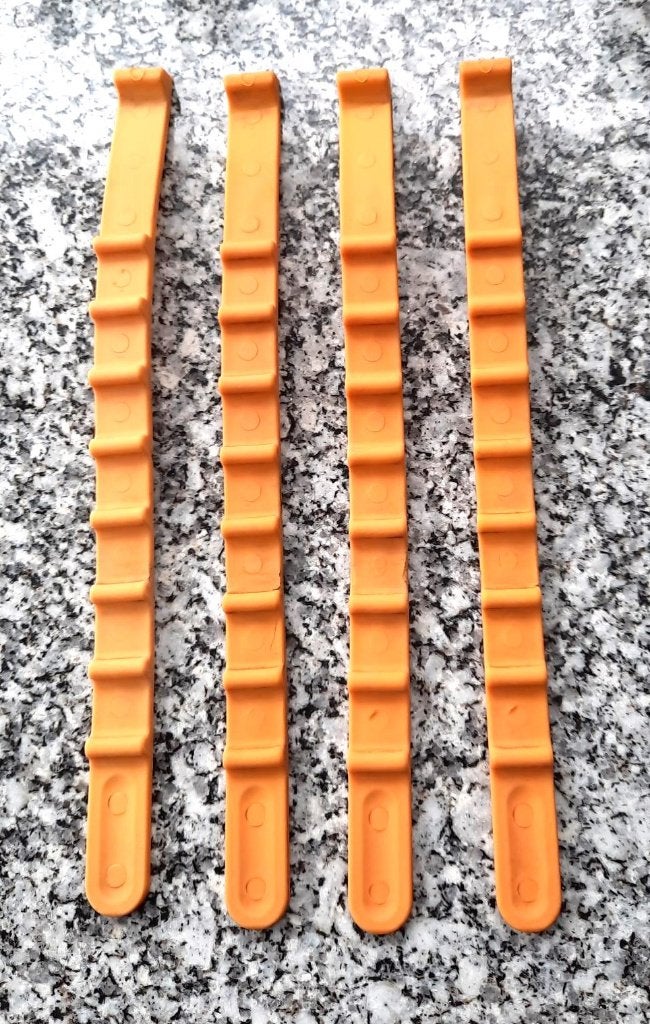 Spinder Fietsendragers gele riempjes spanbandjes 26,5  cm, Auto diversen, Ophalen of Verzenden, Zo goed als nieuw, Fietsendrager-accessoire