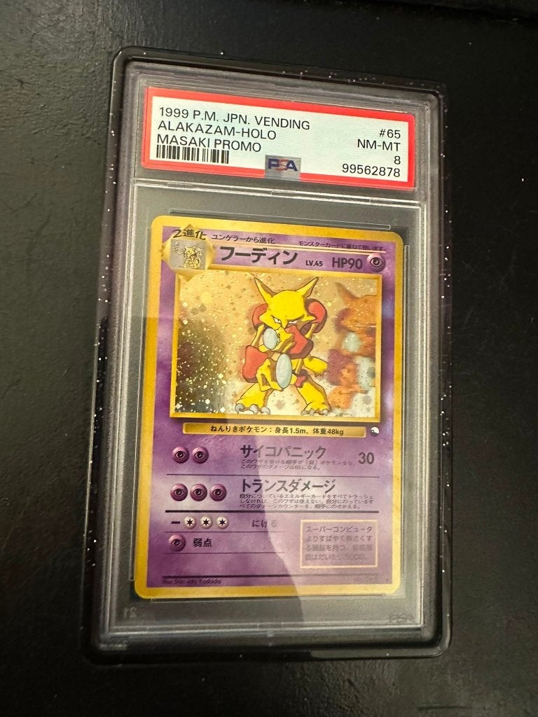 Alakazam Masaki PSA 8, Ophalen, Zo goed als nieuw, Losse kaart, Foil