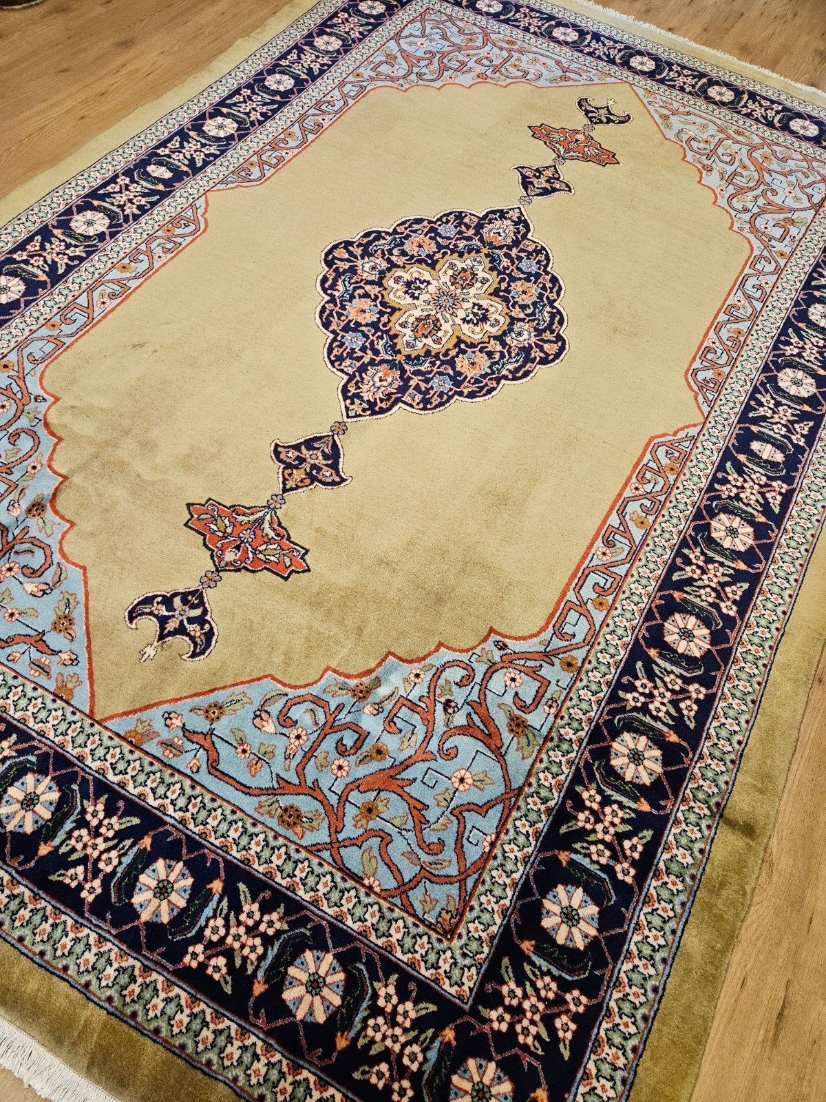 Handgeknoopt perzisch tapijt tabriz 303x202, Info@SlatsAntiek.nl, Perzisch, Vof Slats Antiek, 200 cm of meer