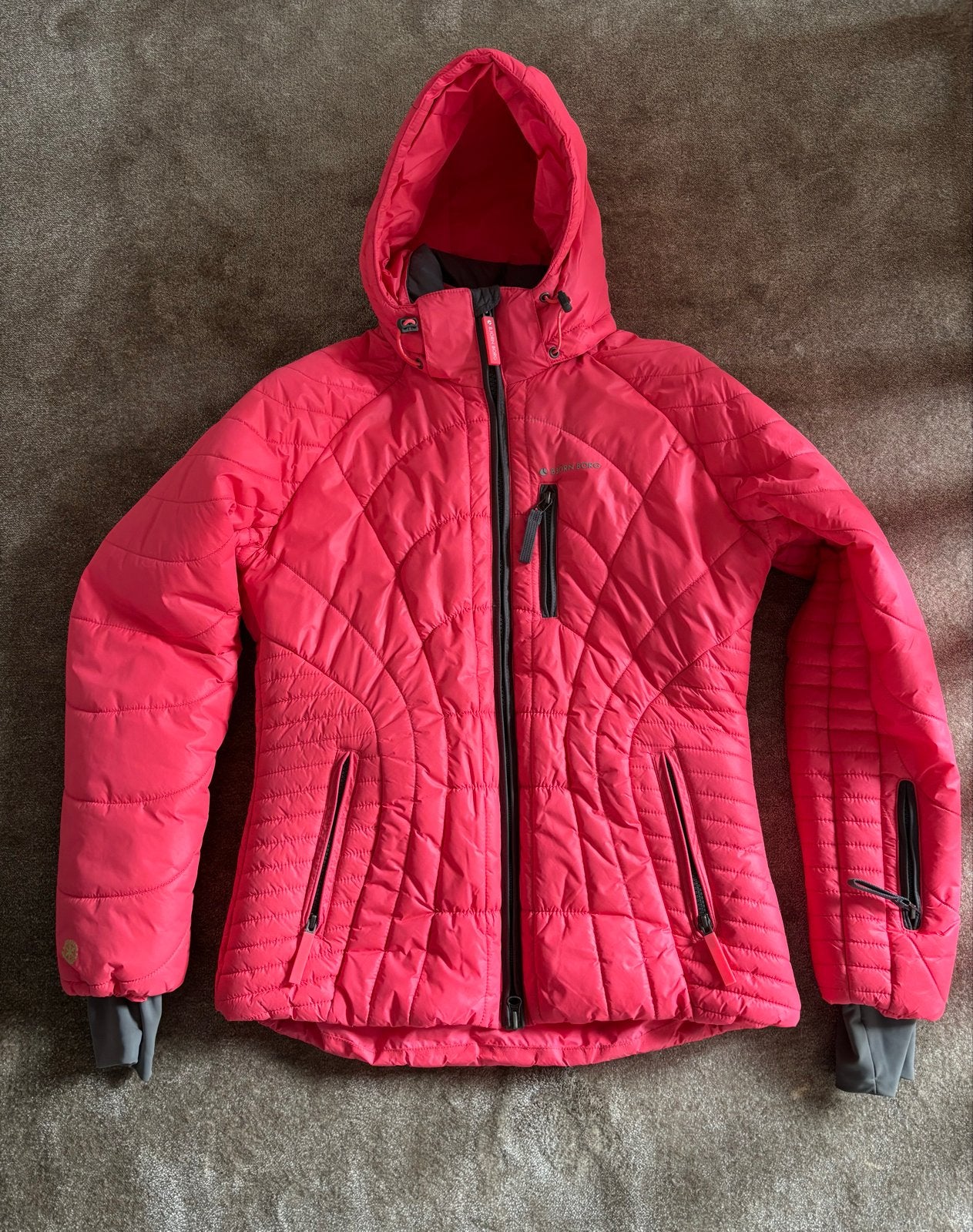 Ski/Snowboard jas Maat M/L Bjorn Borg, Ophalen of Verzenden, Zo goed als nieuw, Maat 42/44 (L), Roze