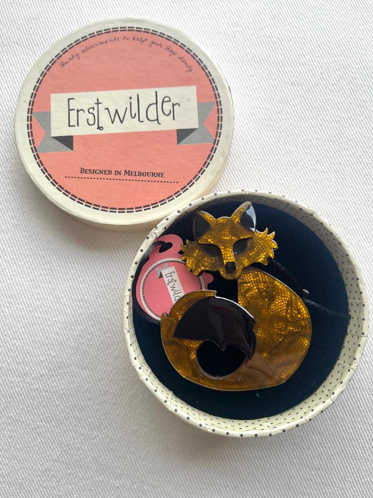 Erstwilder She’s So Foxy vintage broche limited Topvintage, Overige materialen, 4 tot 7 cm, Bruin, Verzenden