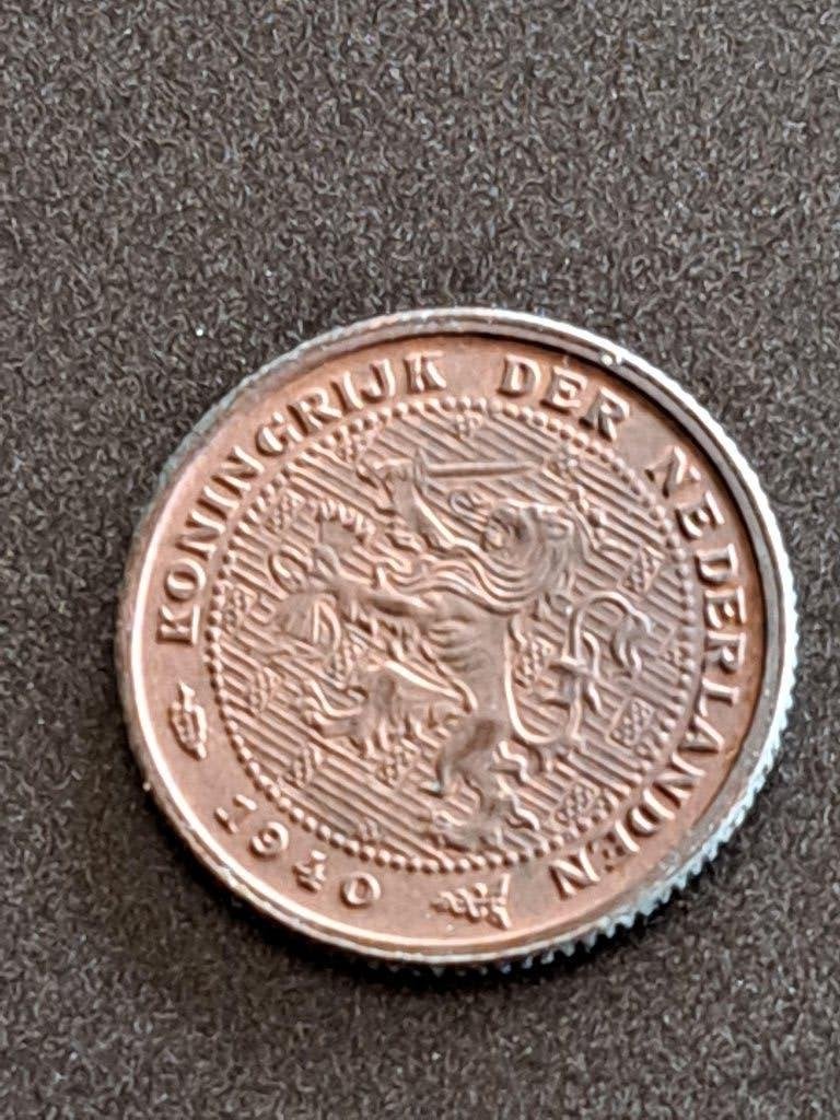 1940 halve cent Wilhelmina in brons, Verzenden, Koningin Wilhelmina, Overige waardes, Losse munt