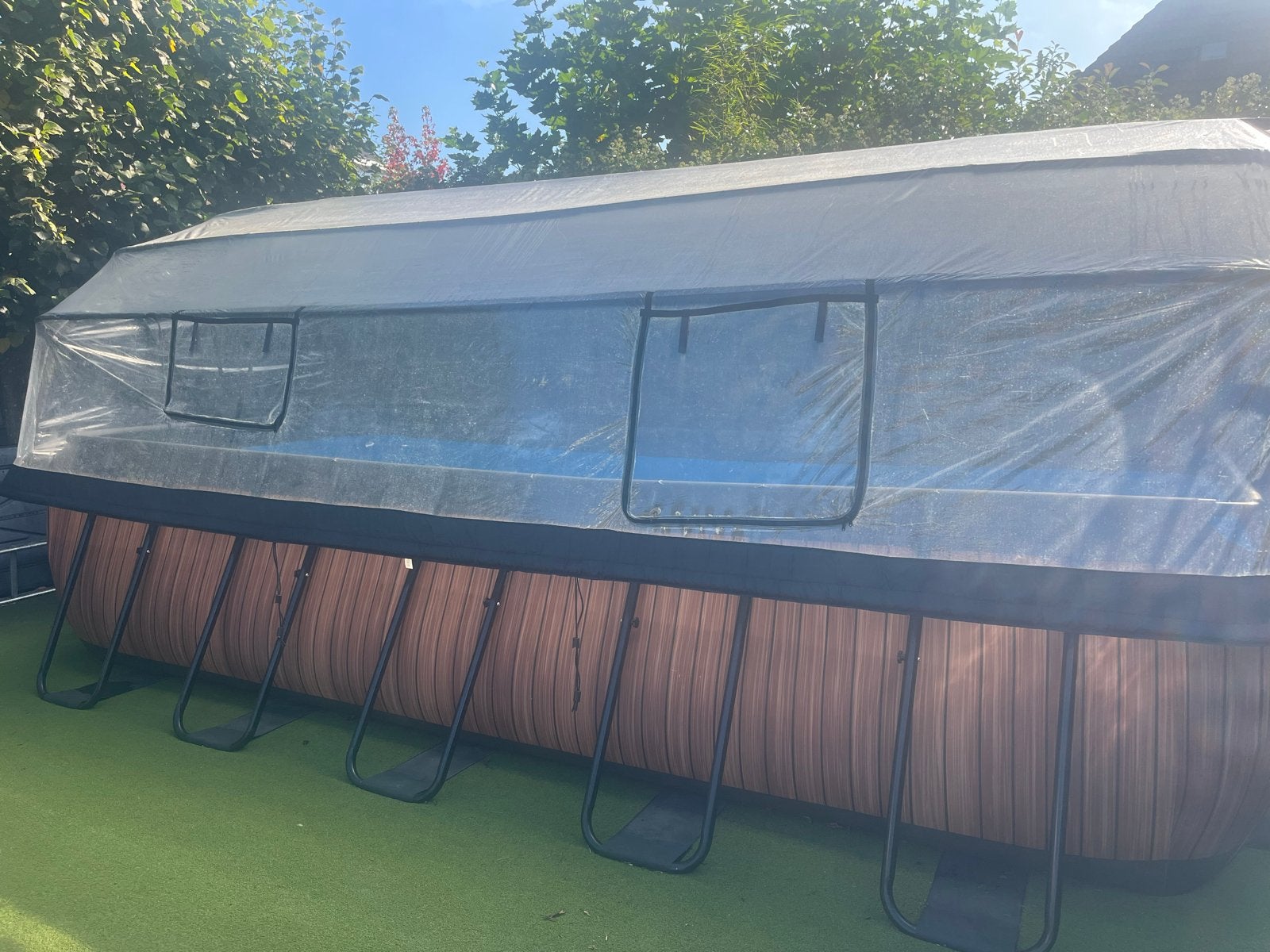 ExitToys Zwembad 5,4x2.5m met Overkapping, Pomp & Warmtepomp, Tuin en Terras, Ophalen, Gebruikt, 200 tot 300 cm, 80 tot 120 cm